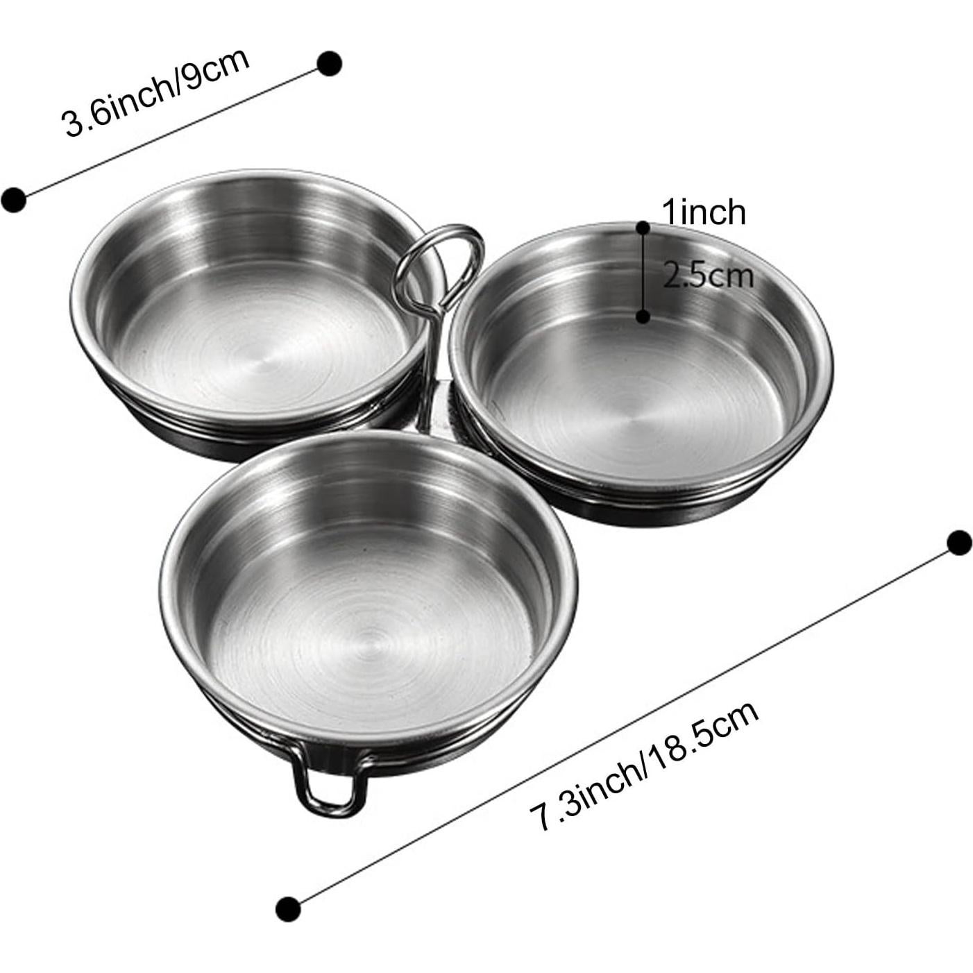 Poachera Kosmosta de Acero Inoxidable 3 Tazas para Huevos