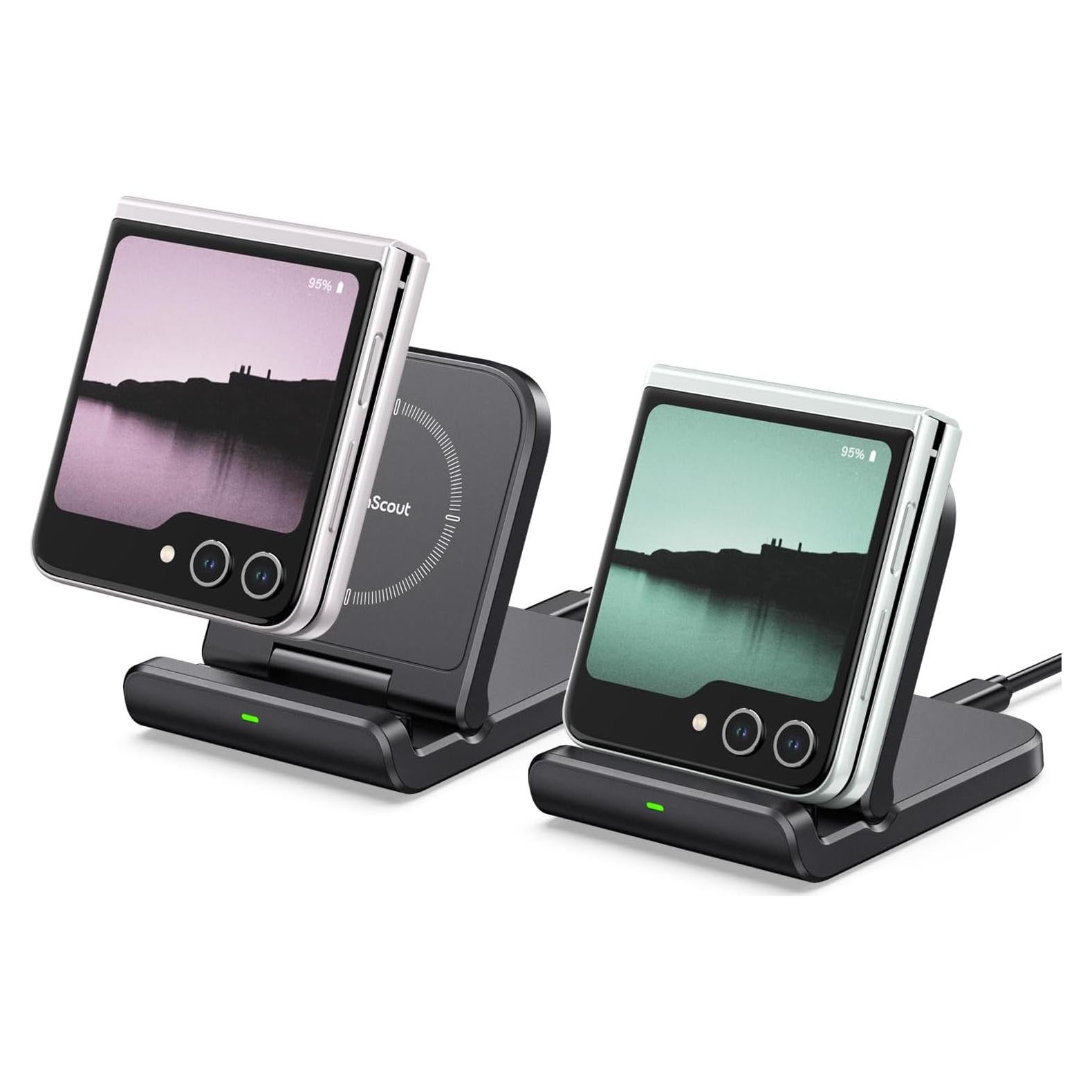 Cargador Inalámbrico Plegable SwanScout para Samsung Z Flip 6 - Paquete de 2