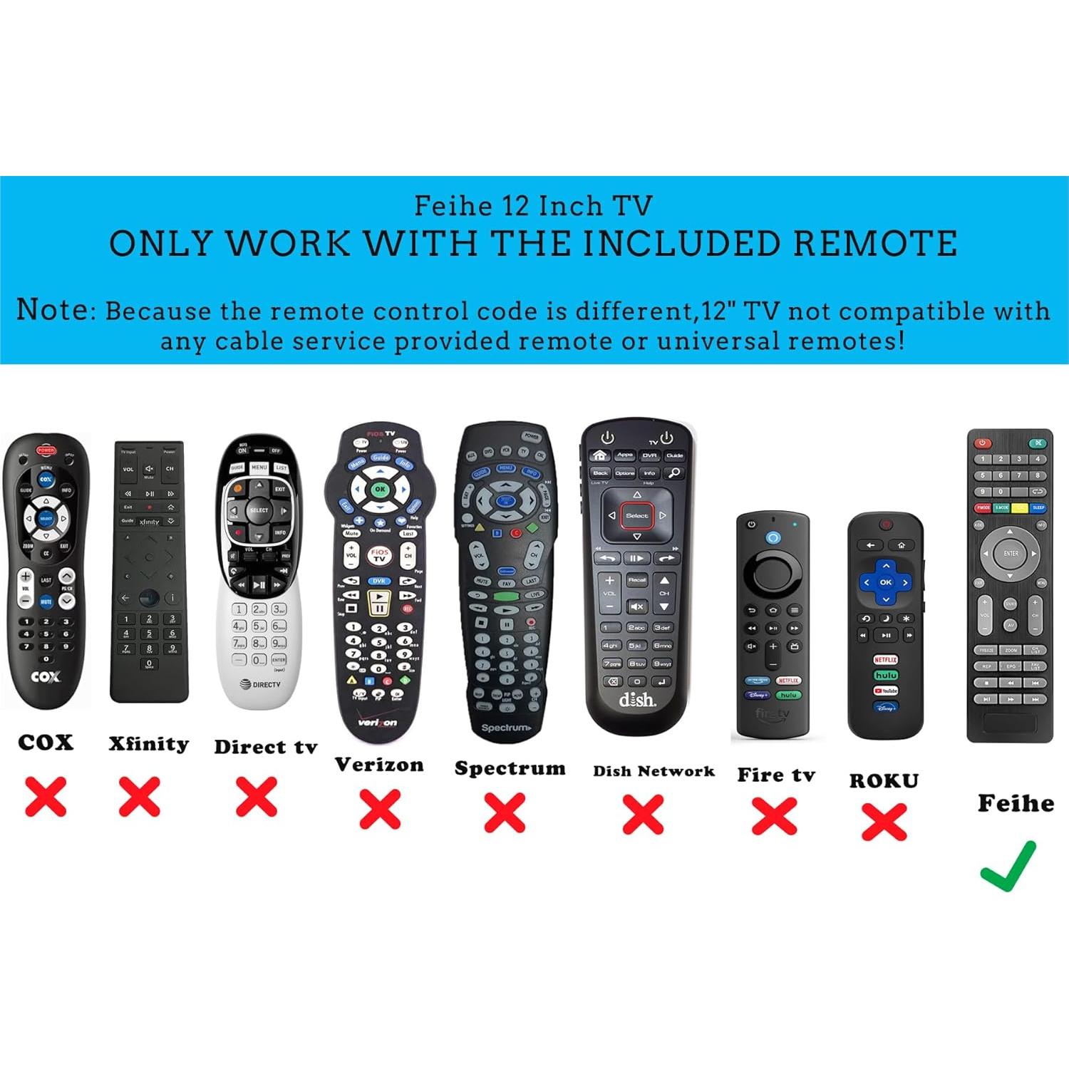 Televisor Portátil Feihe 12" HD con HDMI y USB - Compacto