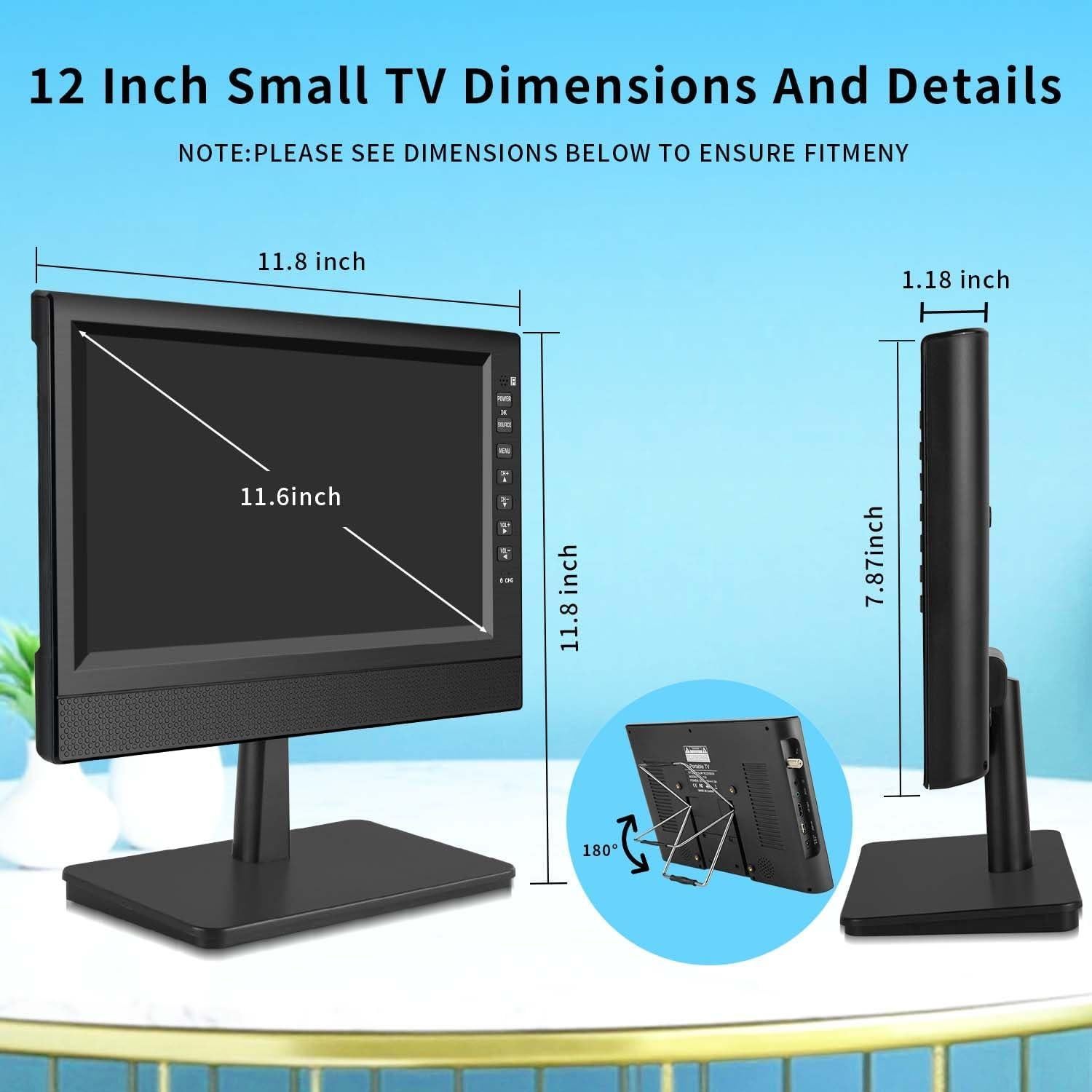 Televisor Portátil Feihe 12" HD con HDMI y USB - Compacto