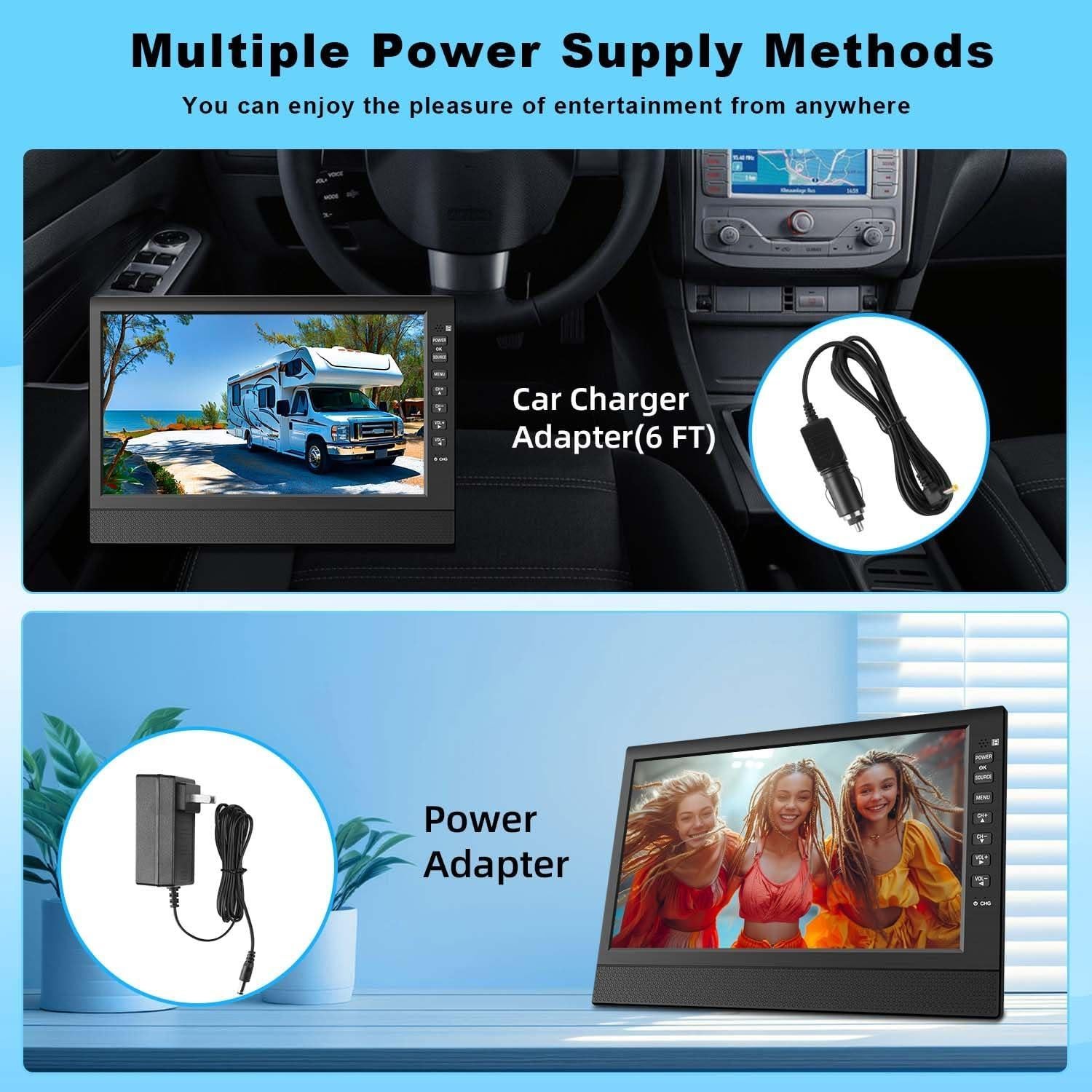 Televisor Portátil Feihe 12" HD con HDMI y USB - Compacto