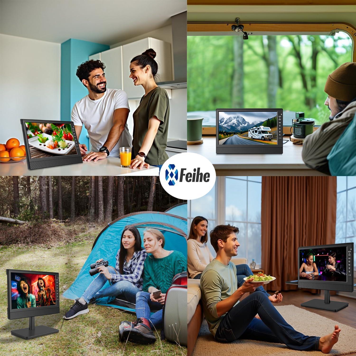 Televisor Portátil Feihe 12" HD con HDMI y USB - Compacto