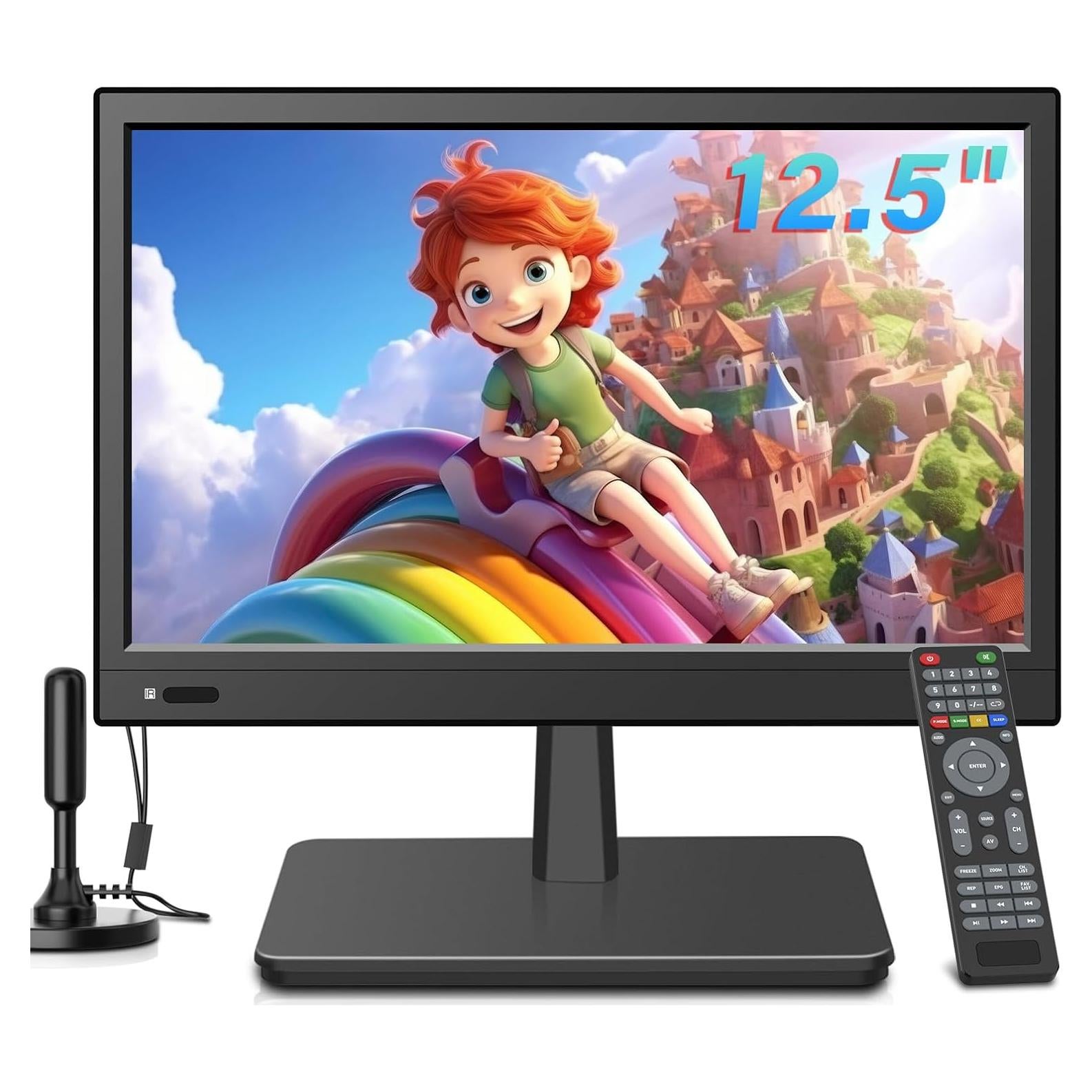 Televisor portátil Othoig 12.5" HD con HDMI y USB
