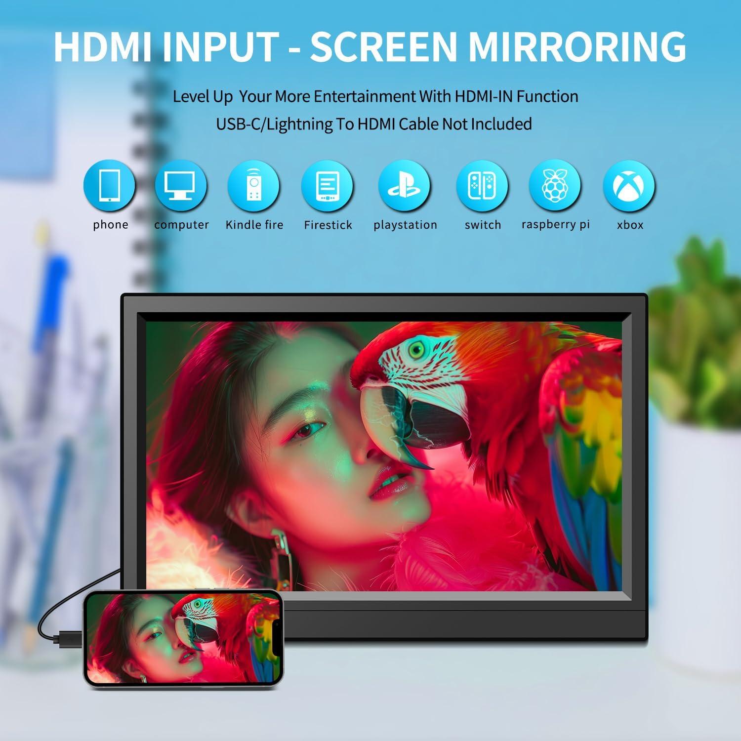 Televisor portátil Othoig 12.5" HD con HDMI y USB