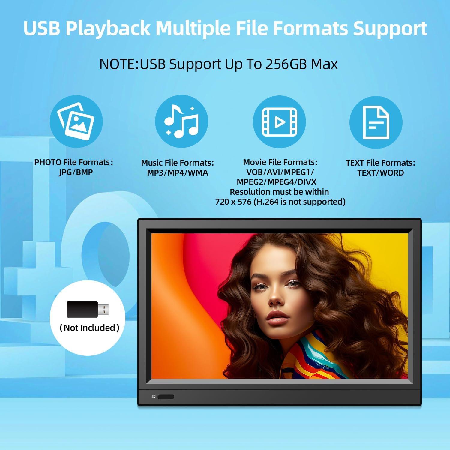 Televisor portátil Othoig 12.5" HD con HDMI y USB