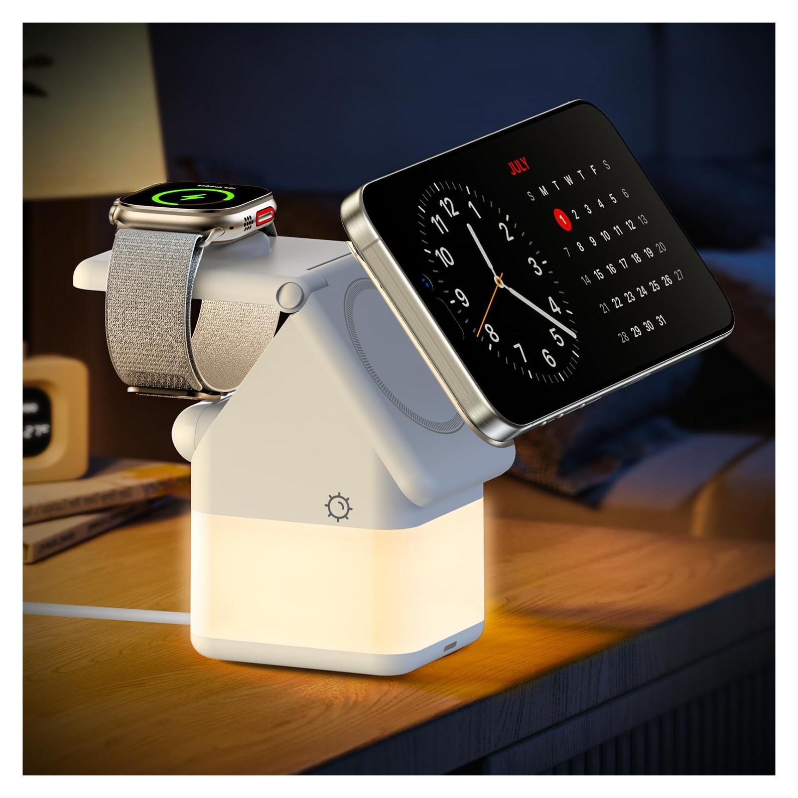 Cargador Inalámbrico 3 en 1 WSKEN MagSafe 15W para iPhone