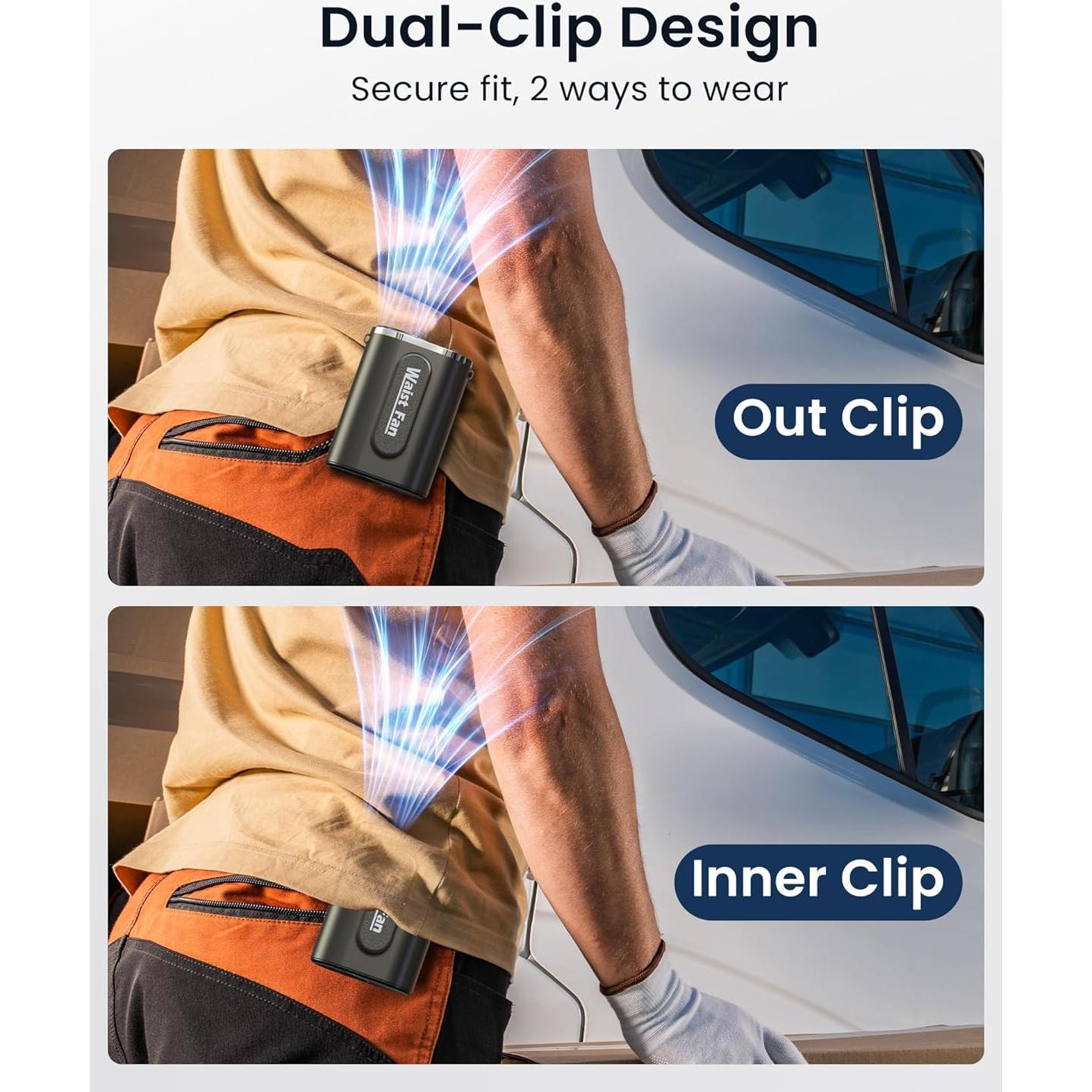 Ventilador de Cintura Koonie NF291 Portátil 4000mAh 4 Velocidades