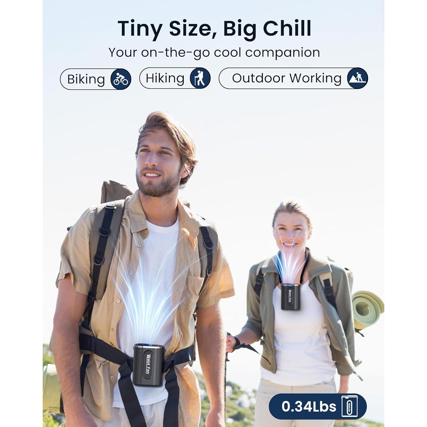 Ventilador de Cintura Koonie NF291 Portátil 4000mAh 4 Velocidades