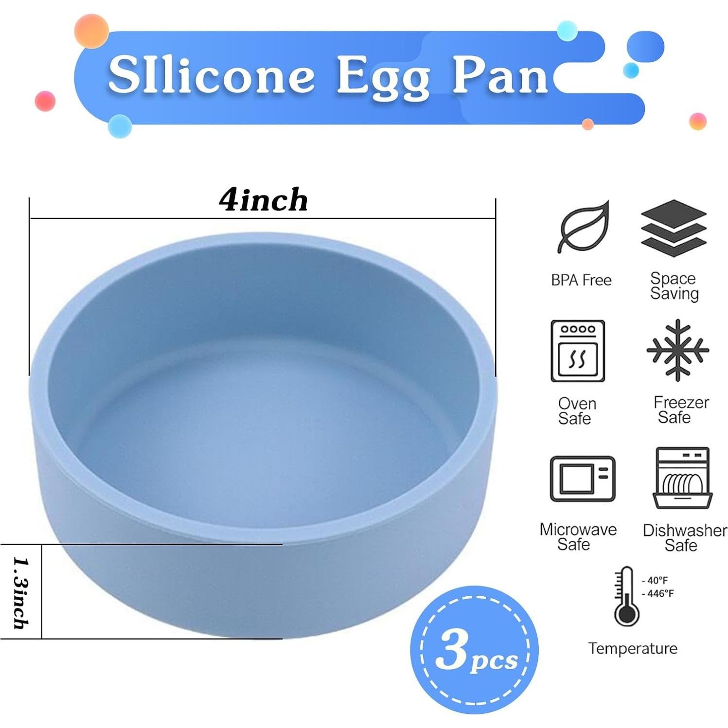 Molde para Huevos ZHYEEDAA Silicona 3 Piezas 170g