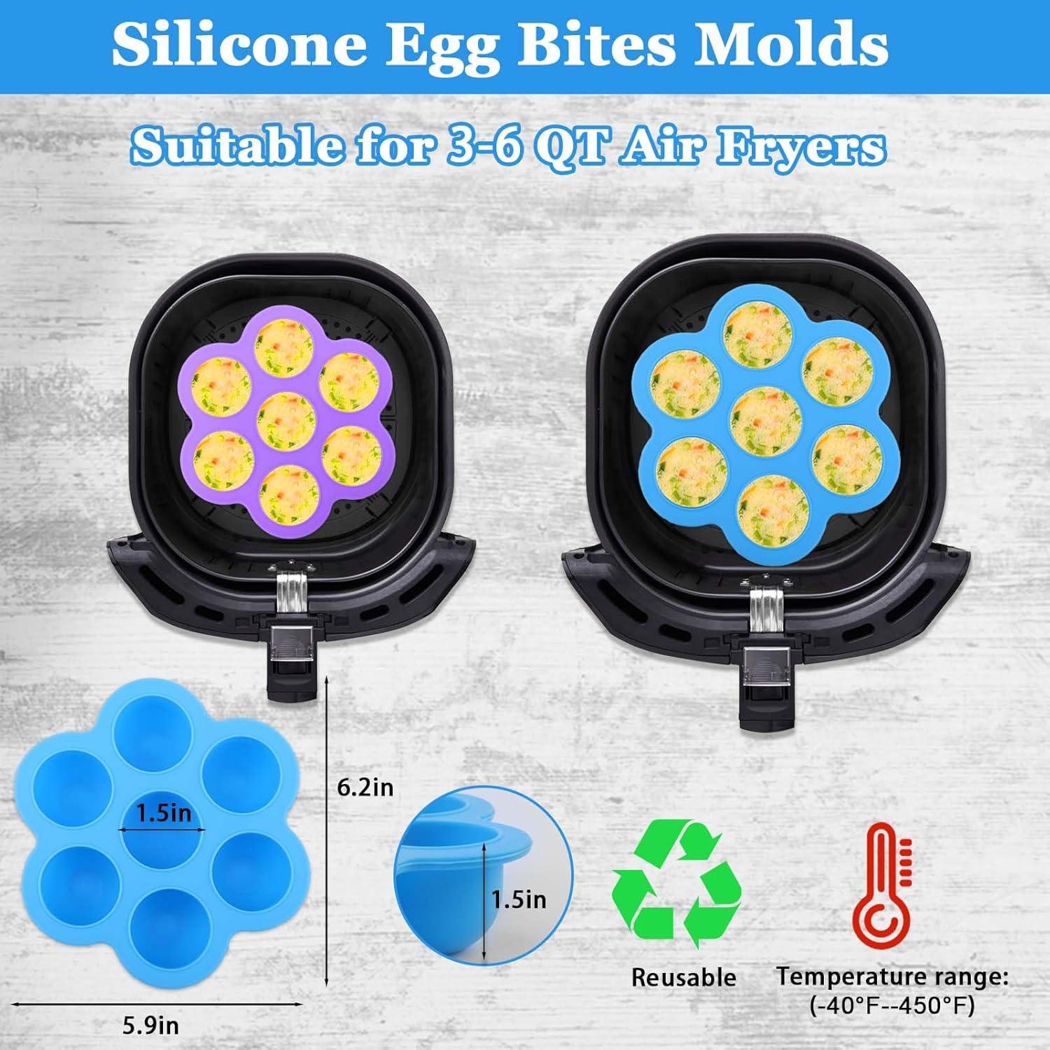 Molde de Silicona para Huevos XANGNIER, 2 Pzs, Azul/Púrpura