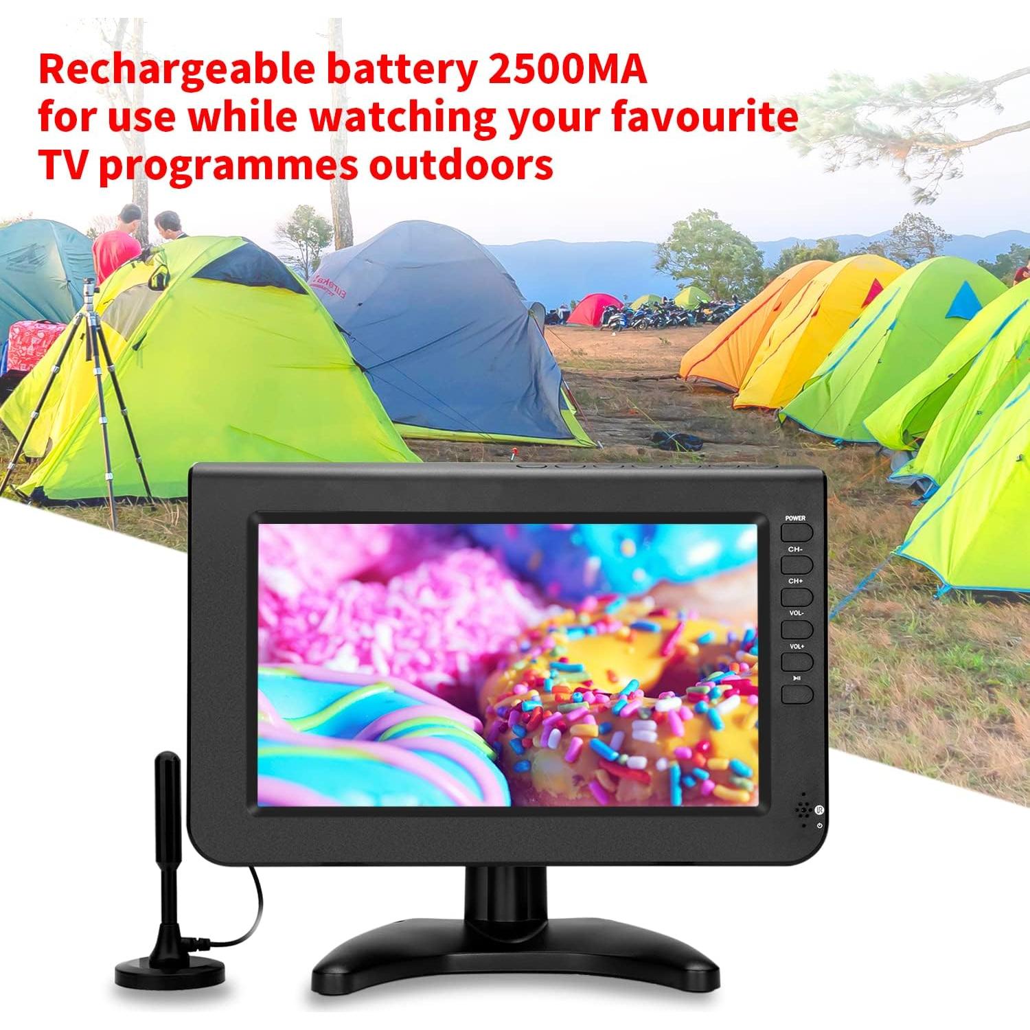 Televisor portátil Jexiop 10.1" 720P con sintonizador ATSC