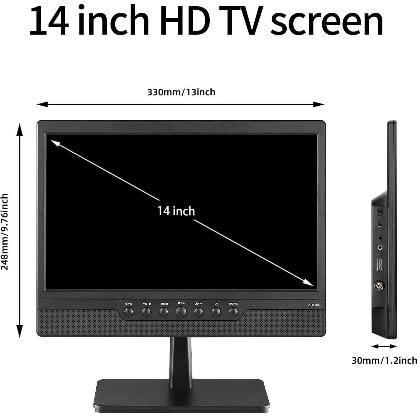 Televisor portátil Othoig 14" con batería recargable ATSC