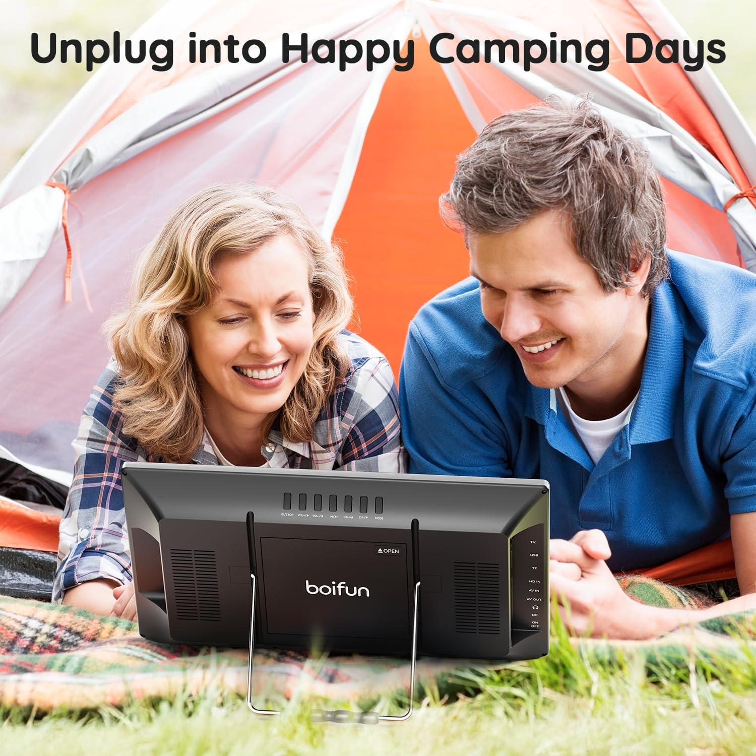 Televisor Portátil BOIFUN 15.6" con DVD y Batería 5000mAh