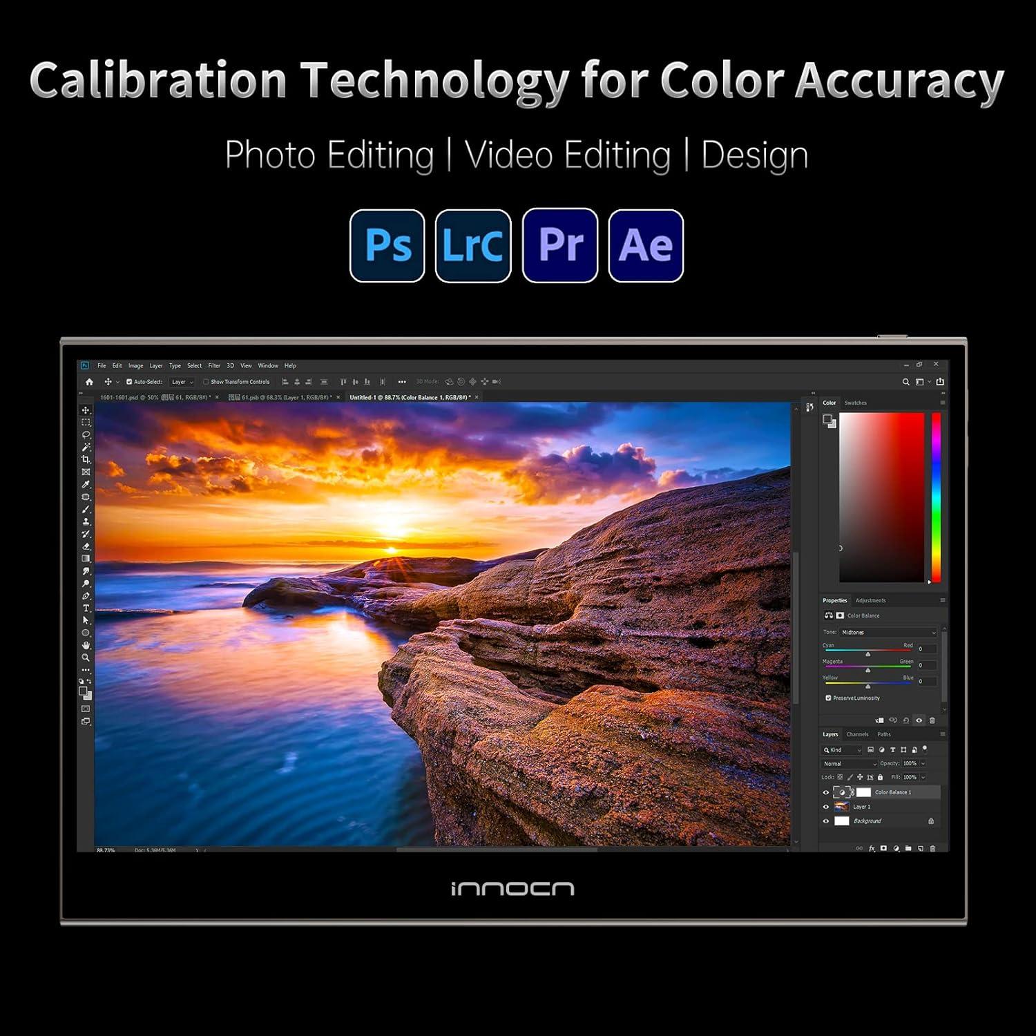 Monitor Portátil INNOCN 13.3" OLED Full HD 1080P USB C HDMI