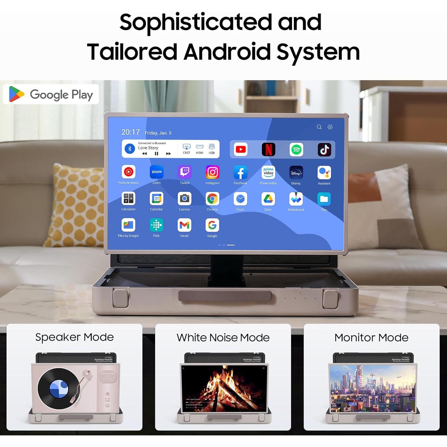 Maletín Portátil Apolosign PackGo 27" Android Altavoces 3D