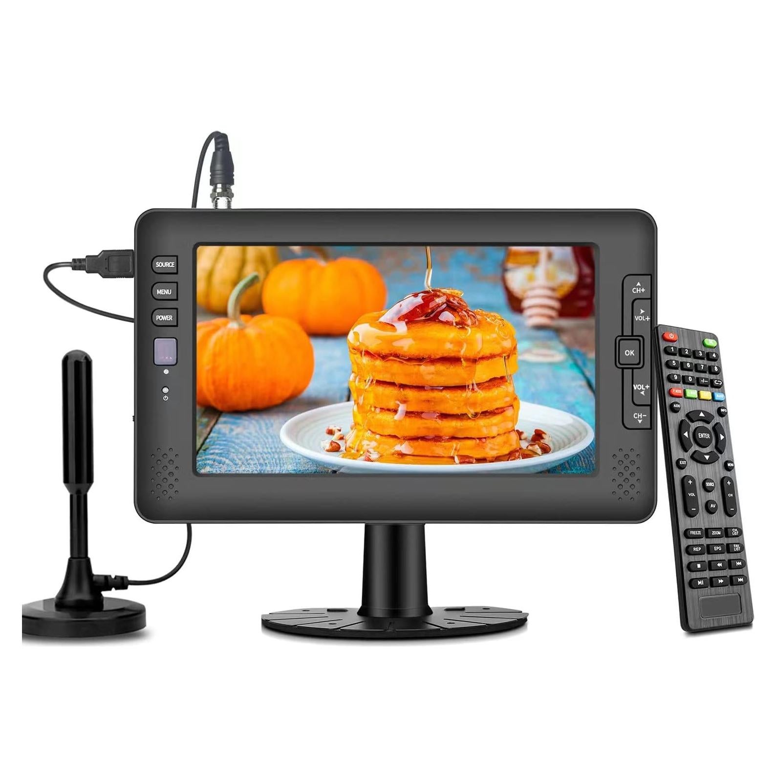 Televisor portátil Jexiop 9" IPS con sintonizador ATSC