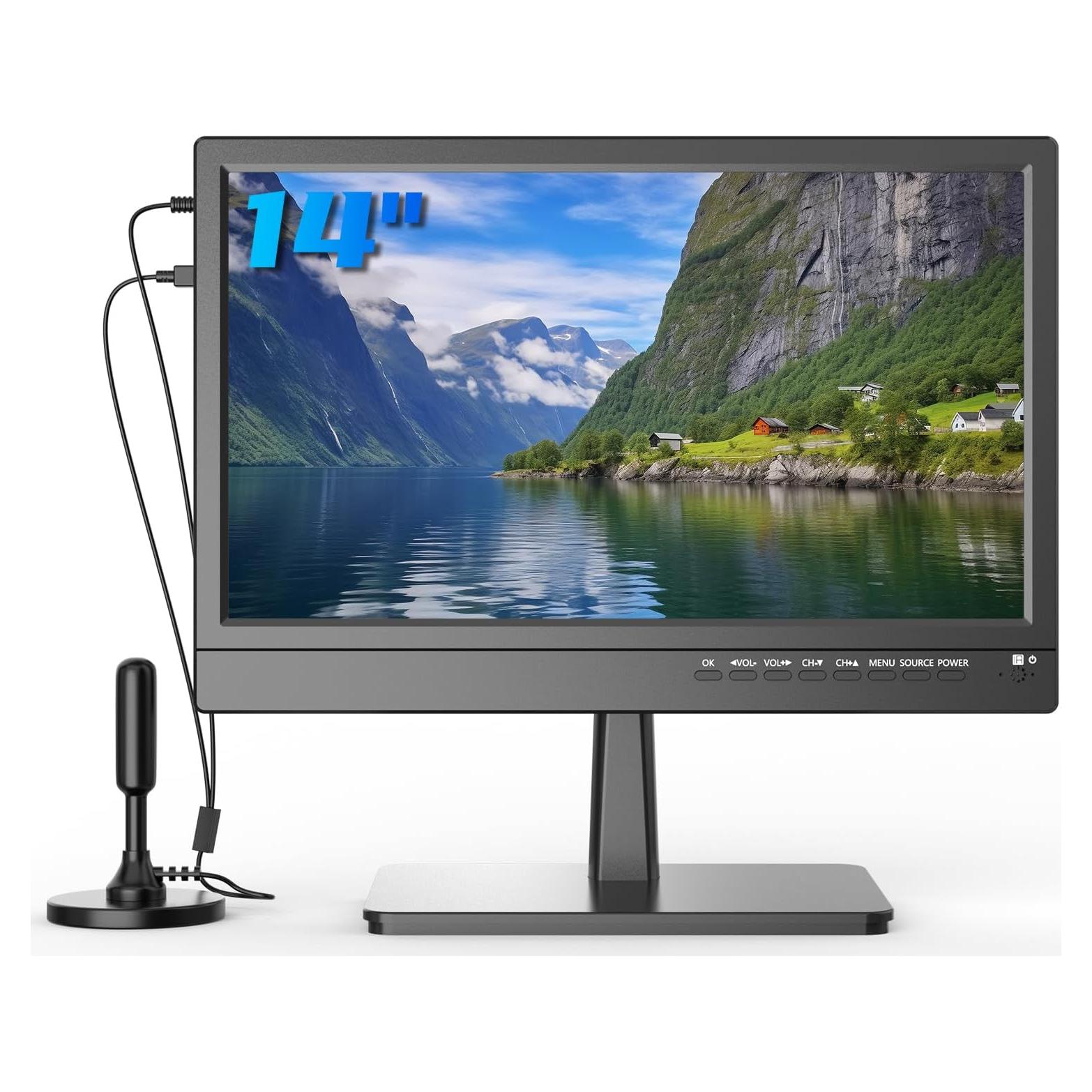 Televisor Pequeño Feihe 14" HD Portátil con Sintonizador ATSC