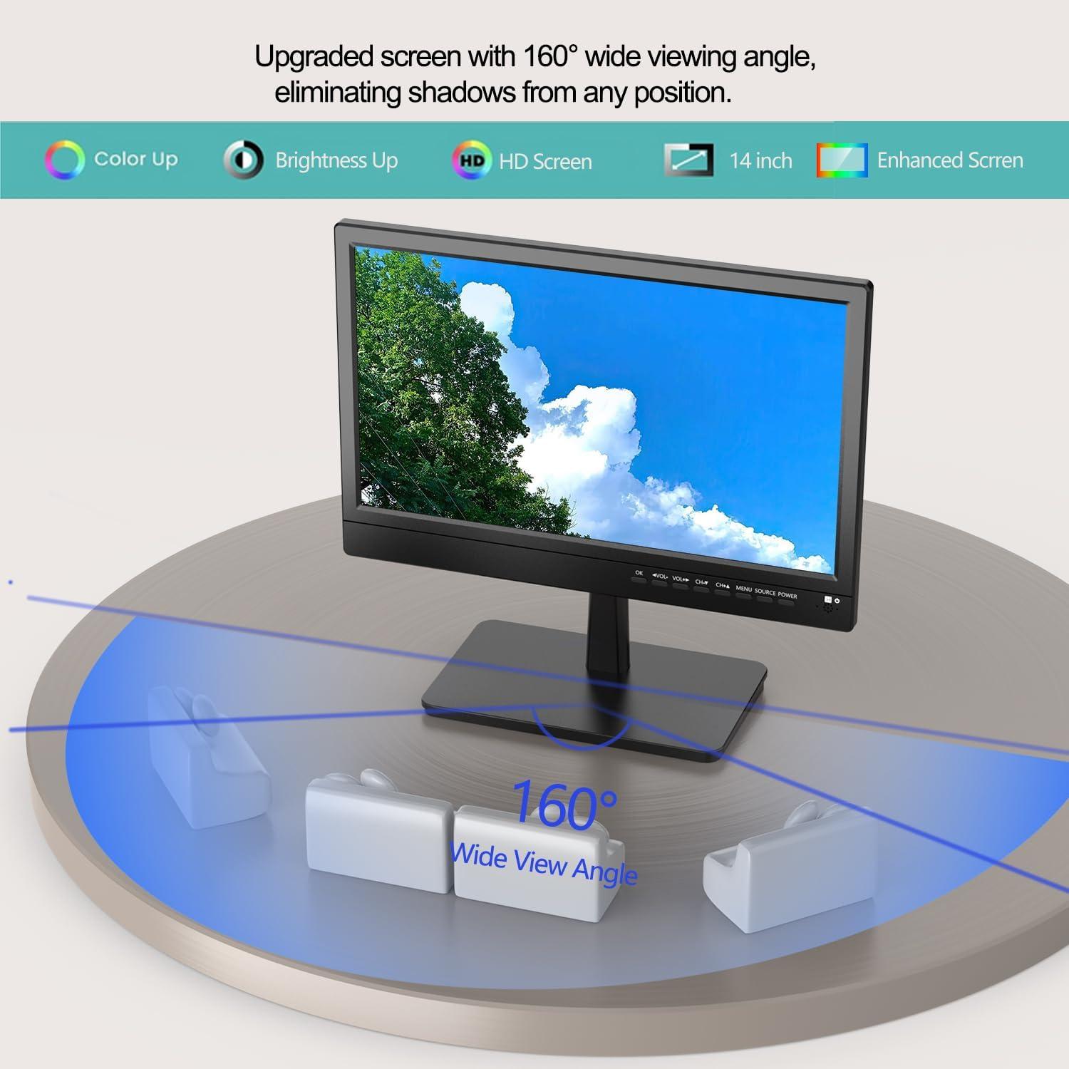 Televisor Pequeño Feihe 14" HD Portátil con Sintonizador ATSC