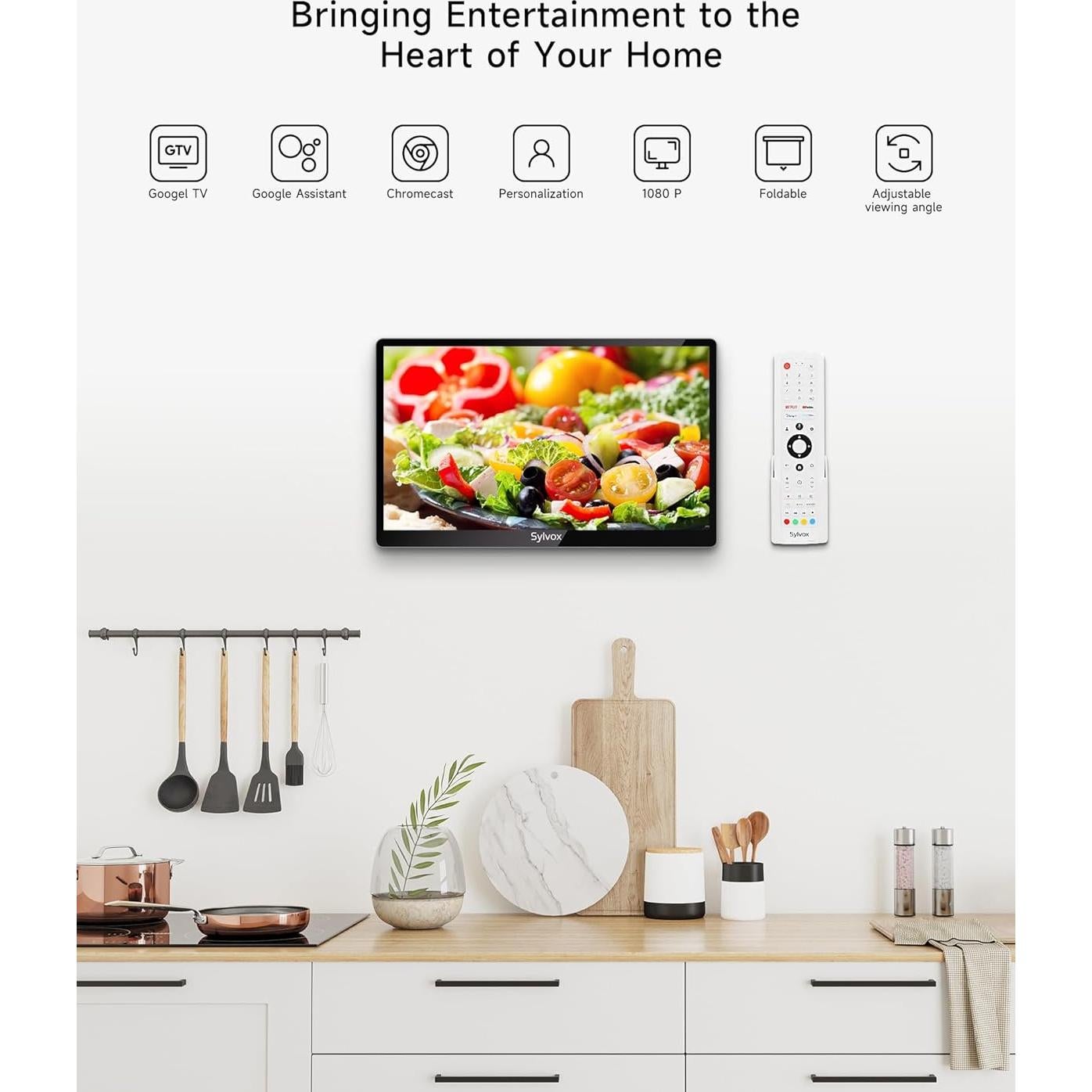 Televisor de Cocina SYLVOX 15.6" Full HD Google TV Compacto