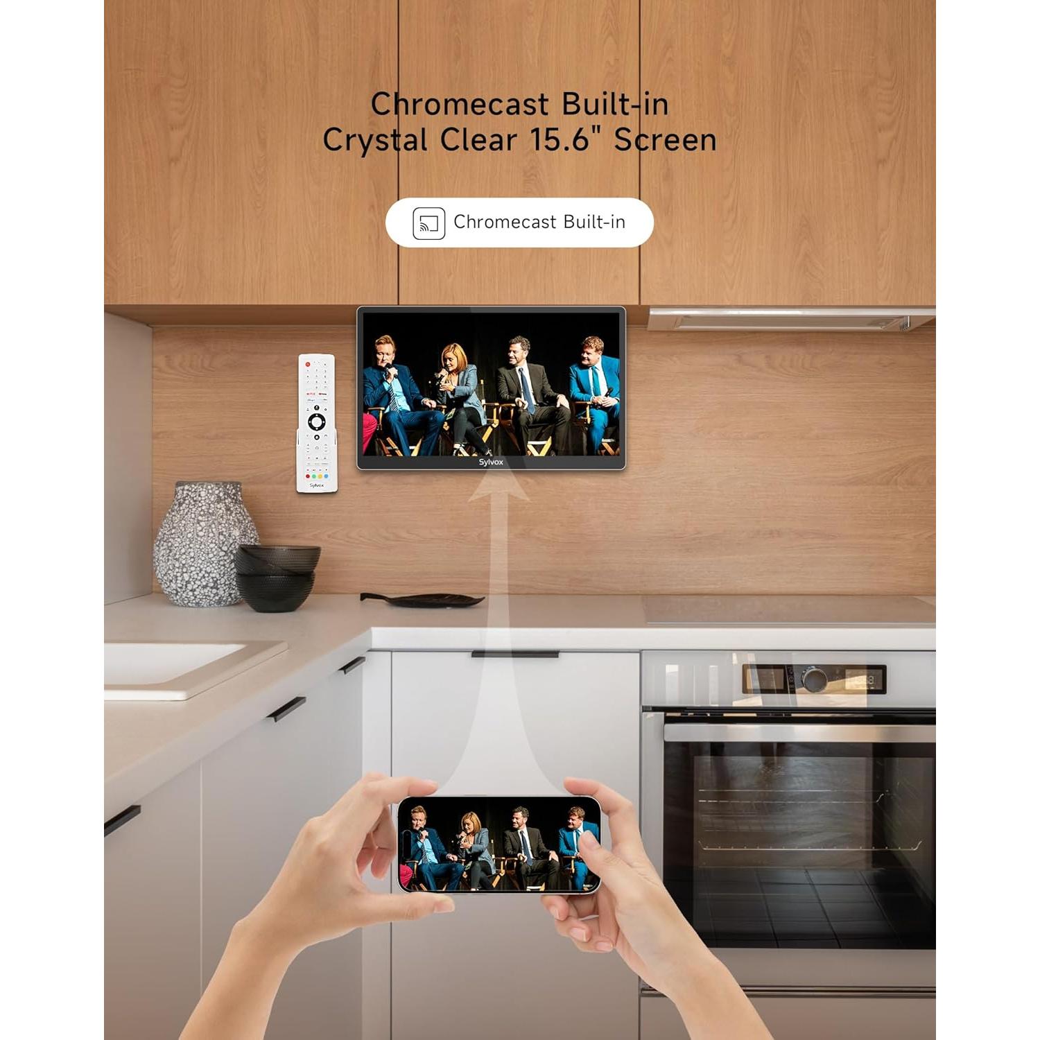 Televisor de Cocina SYLVOX 15.6" Full HD Google TV Compacto