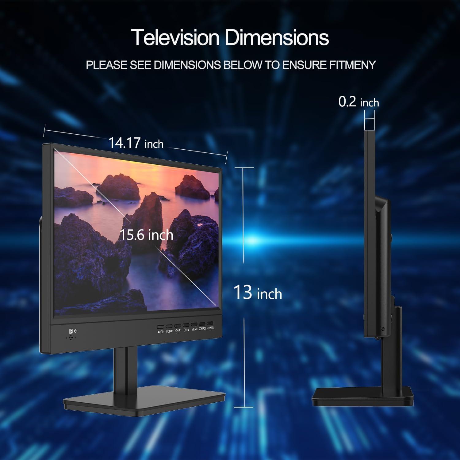 Televisor Portátil Othoig 15.6" FHD 1080P con HDMI y USB
