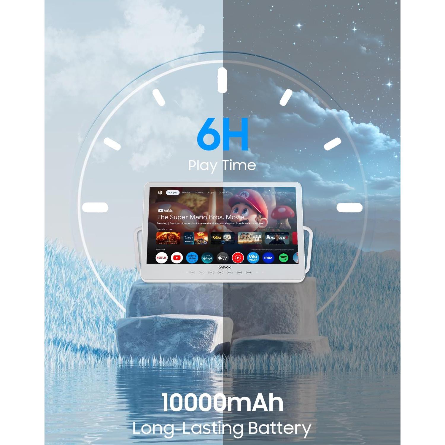 Televisor Portátil SYLVOX 15.6" Full HD 1080P Batería 10000mAh