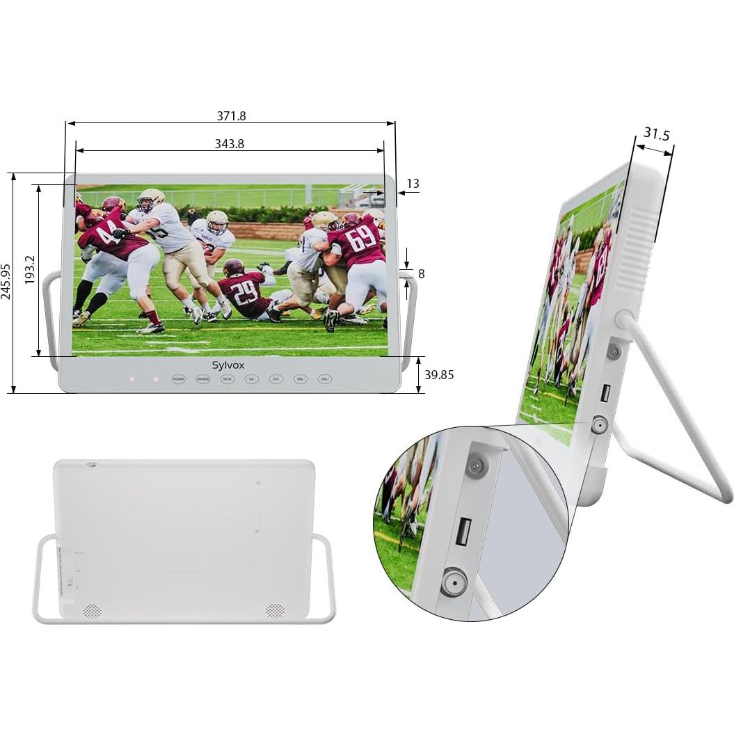 Televisor Portátil SYLVOX 15.6" Full HD 1080P Batería 10000mAh