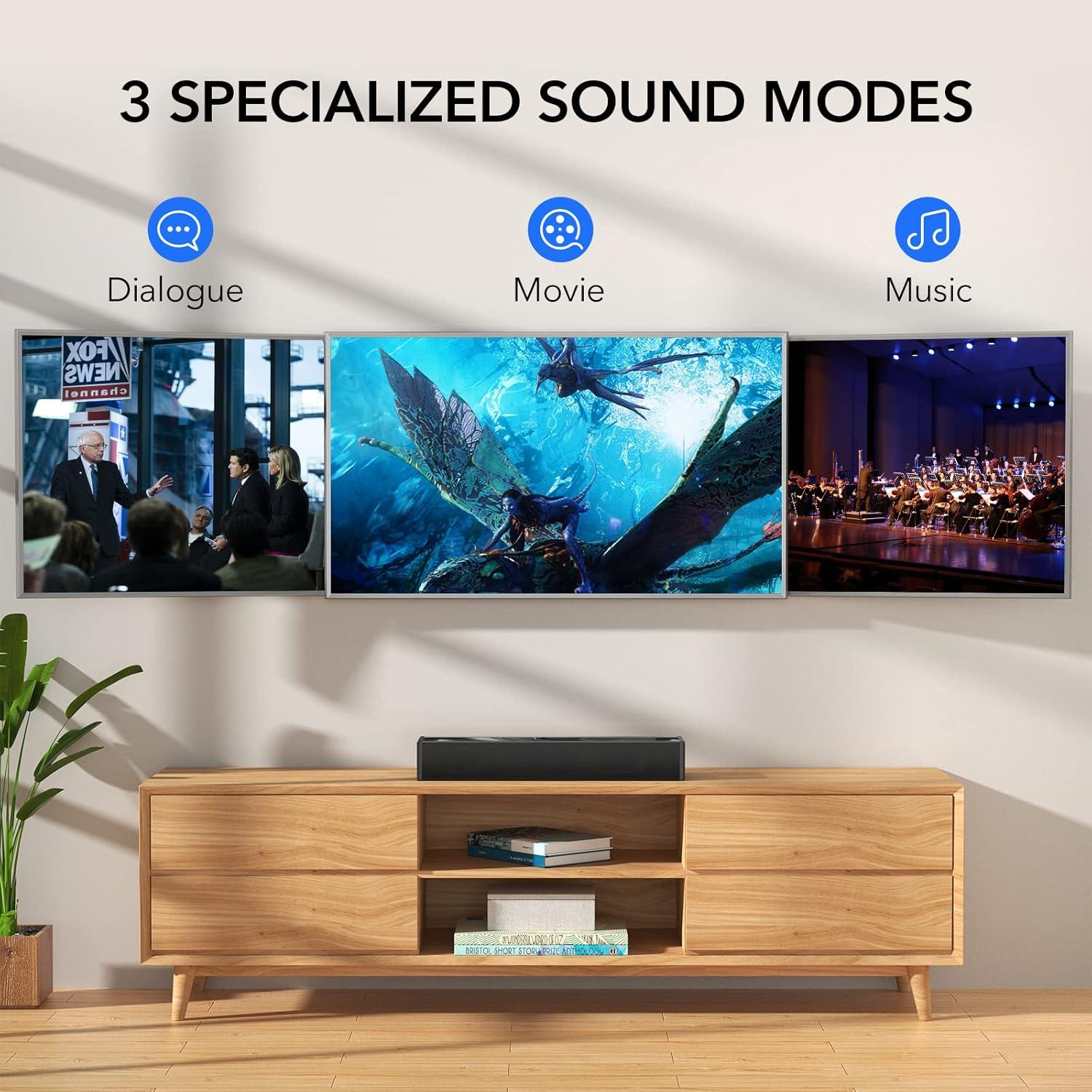 Barra de Sonido Pequeña Larksound 2.0 Bluetooth HDMI AUX