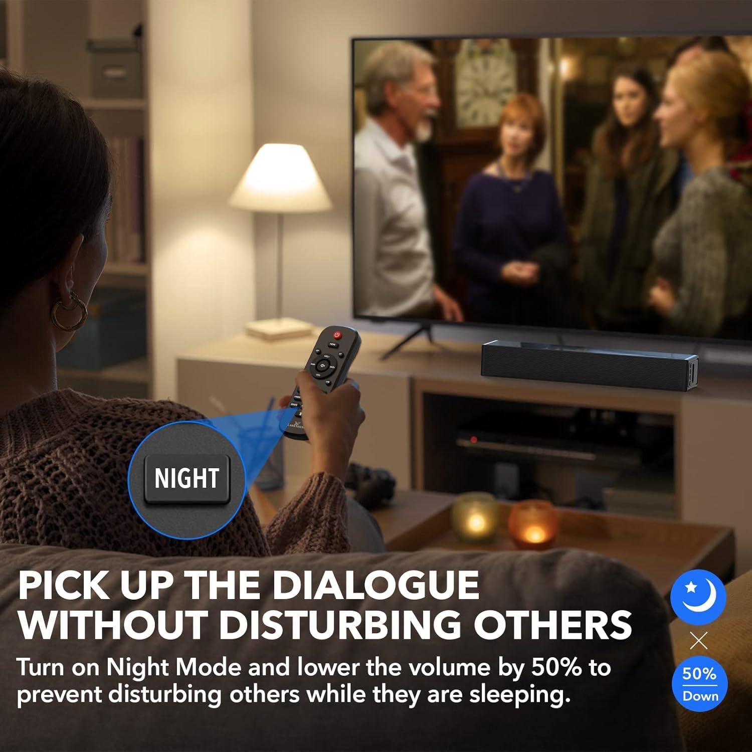 Barra de Sonido Pequeña Larksound 2.0 Bluetooth HDMI AUX