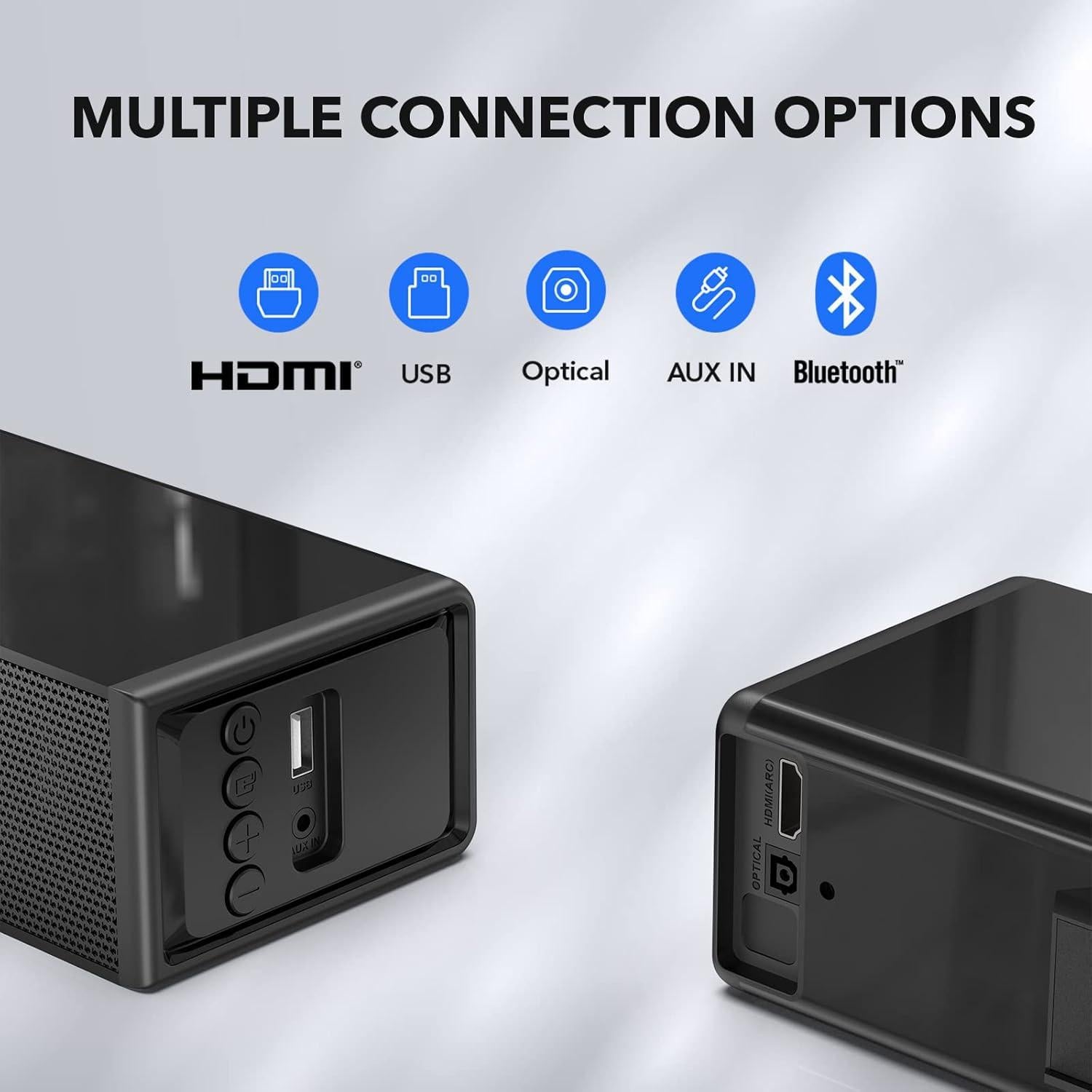 Barra de Sonido Pequeña Larksound 2.0 Bluetooth HDMI AUX