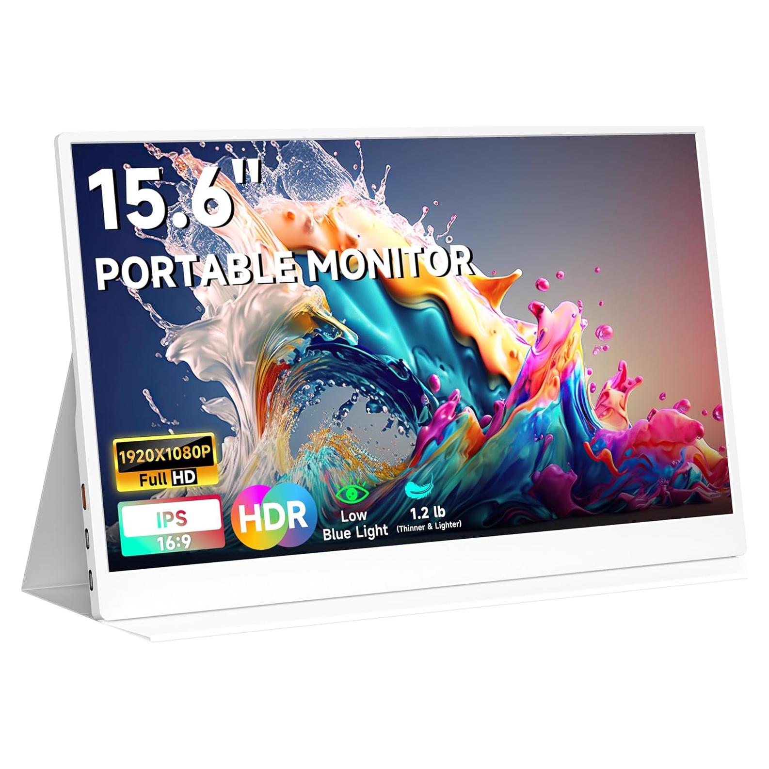 Monitor Portátil AYY 15.6" FHD USB-C/HDMI - Pantalla Blanca