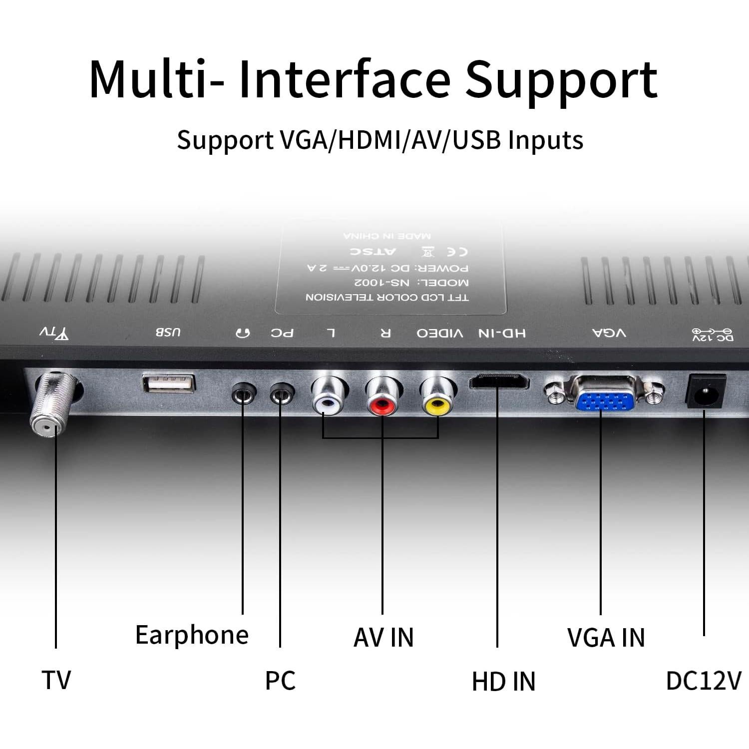 Televisor Jexiop 17" Digital Plano HDMI USB Doble Alimentación
