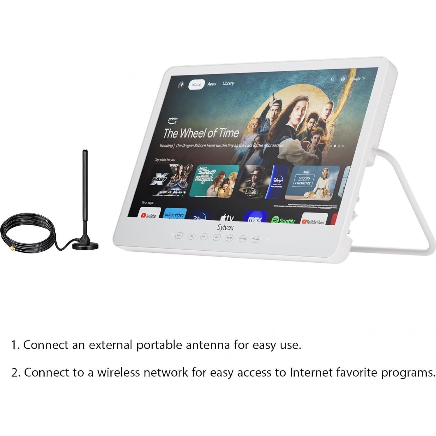 Televisor Portátil Inteligente SYLVOX 15.6" IP66 12V