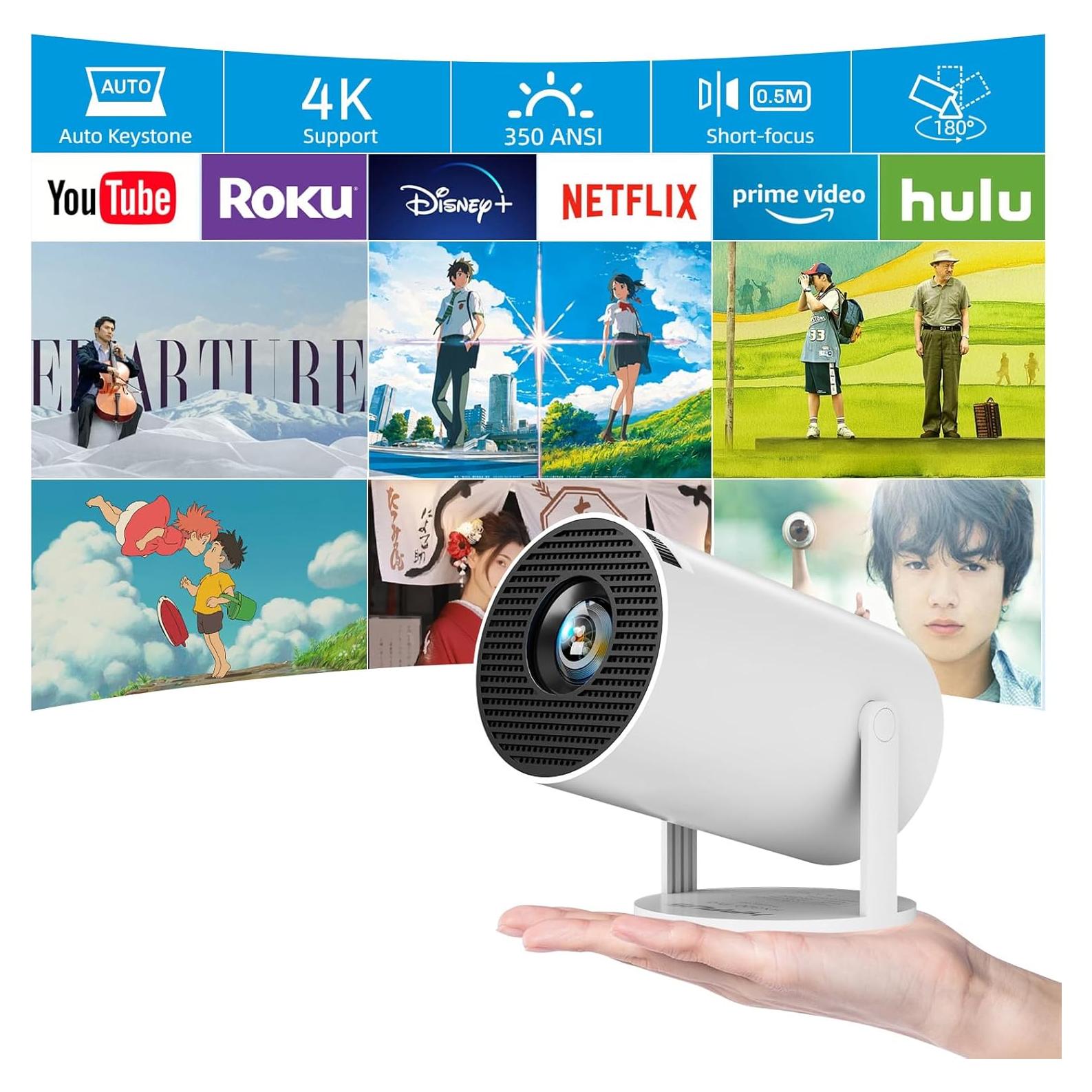 Proyector Inteligente DwellDreams HY300 Pro 4K WiFi Bluetooth
