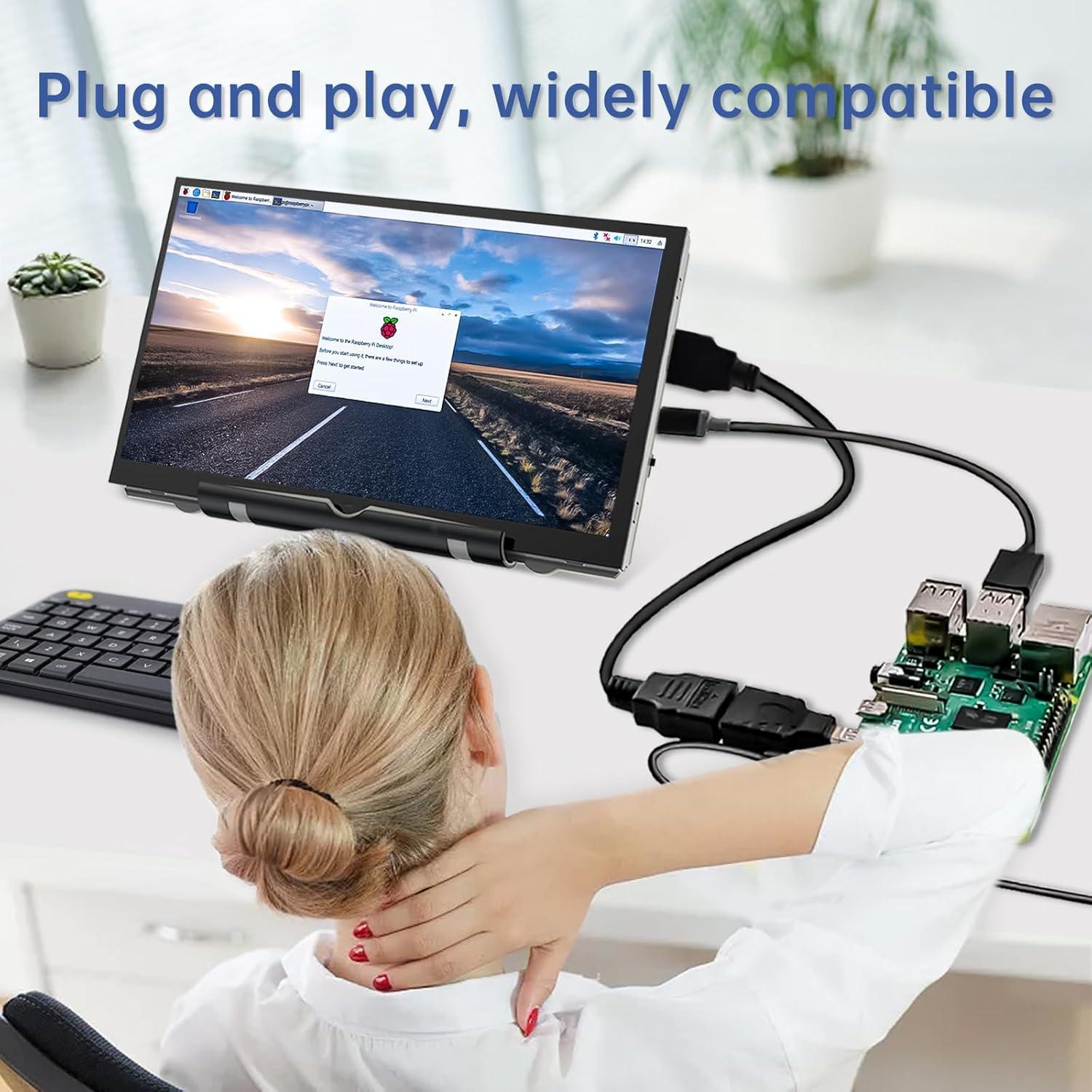 Monitor Mini HDMI 7" AZA 800x480 para Raspberry Pi y PC