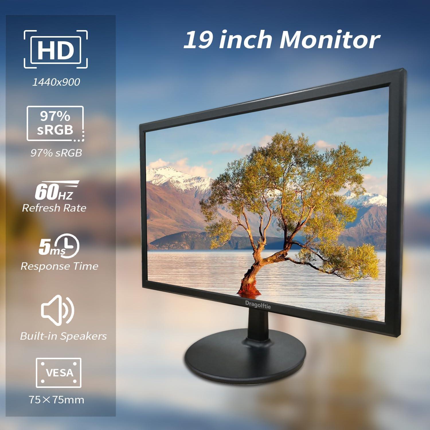 Monitor de 19" LED HD 1440x900 con altavoces y VESA
