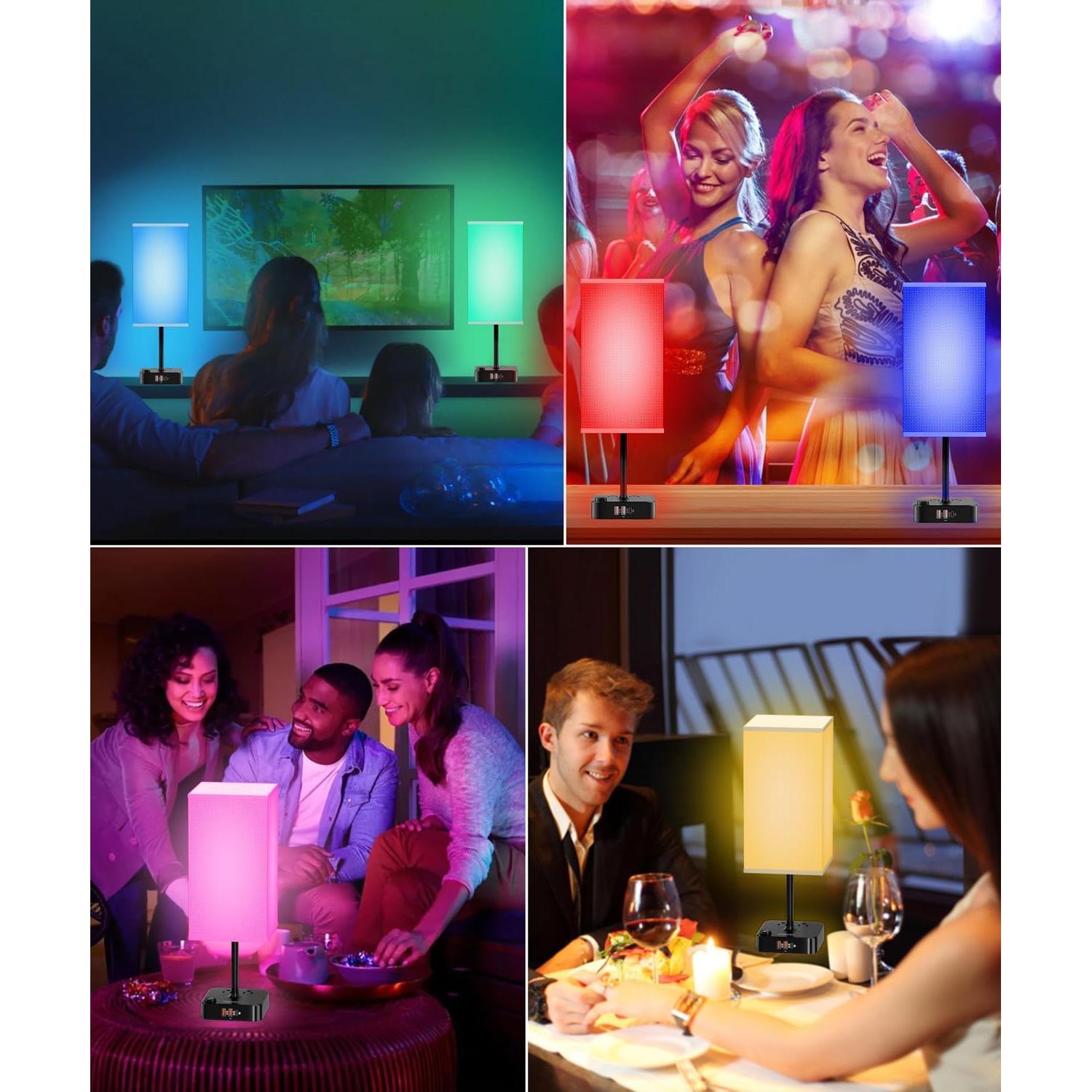 Lámpara de Mesa Cozoo RGB Bluetooth/WiFi 3 USB 2 Salidas