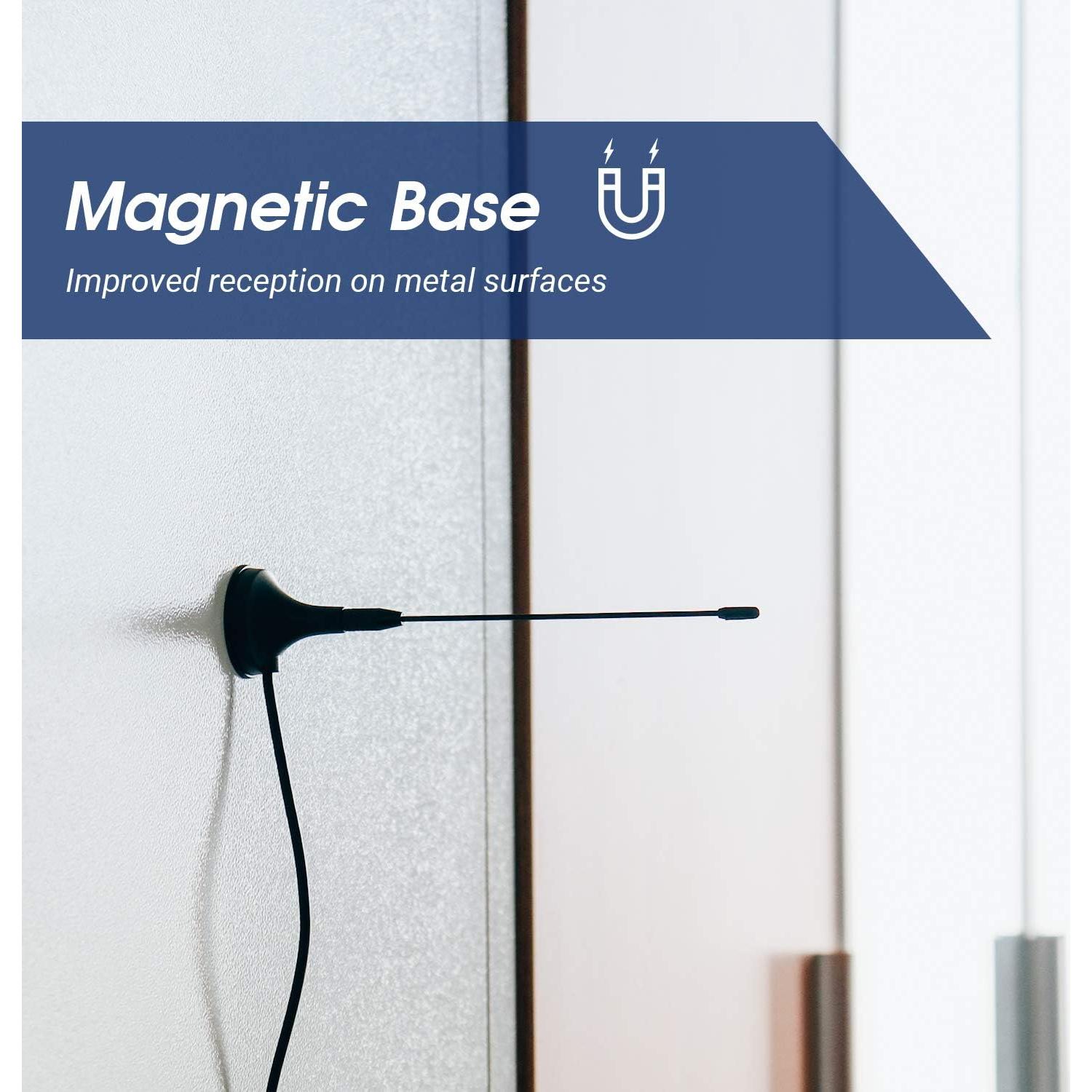 Antena de TV HD Freeview August DTA180 - Portátil con Base Magnética