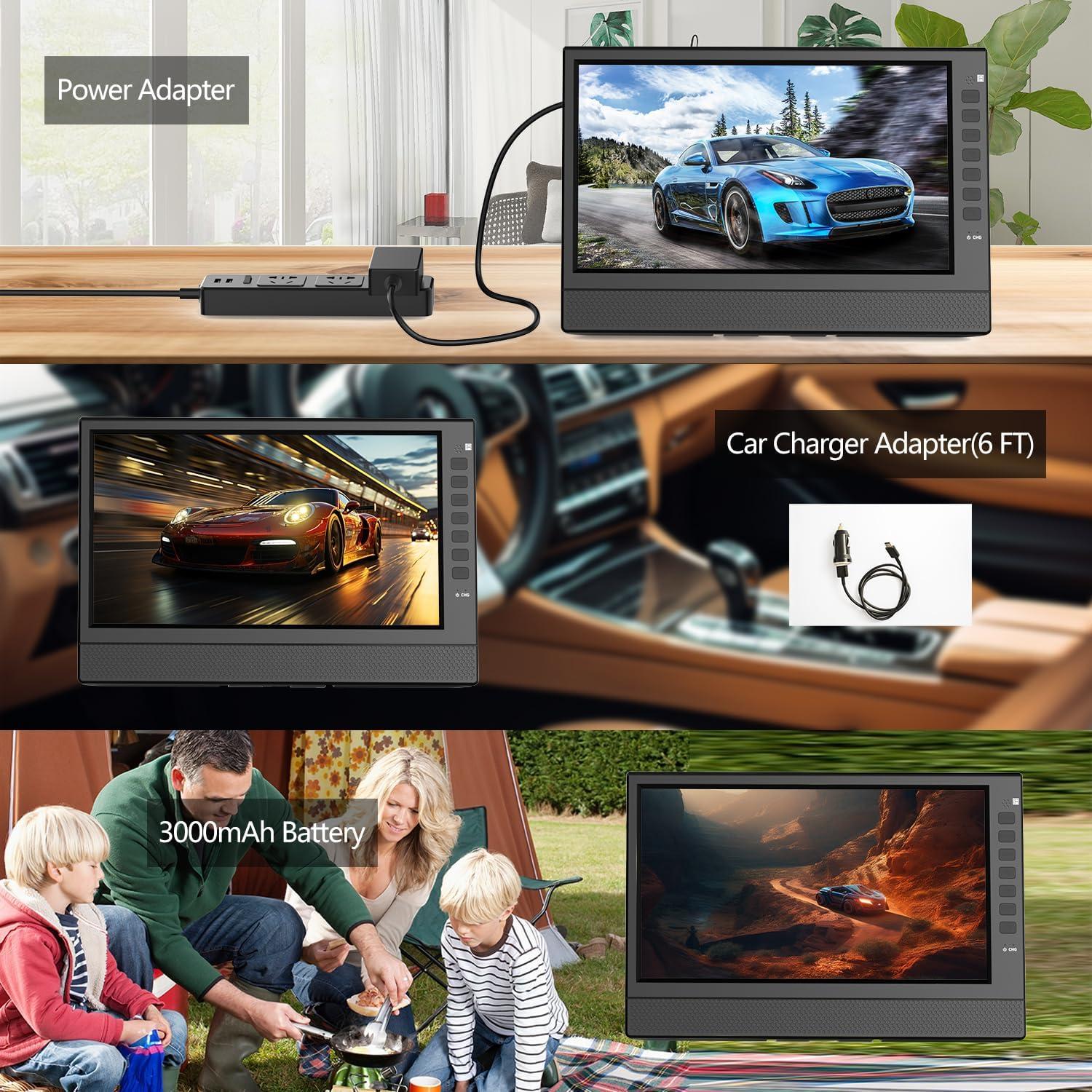 Televisor LED Portátil Othoig 12" Full HD 1080P HDMI USB