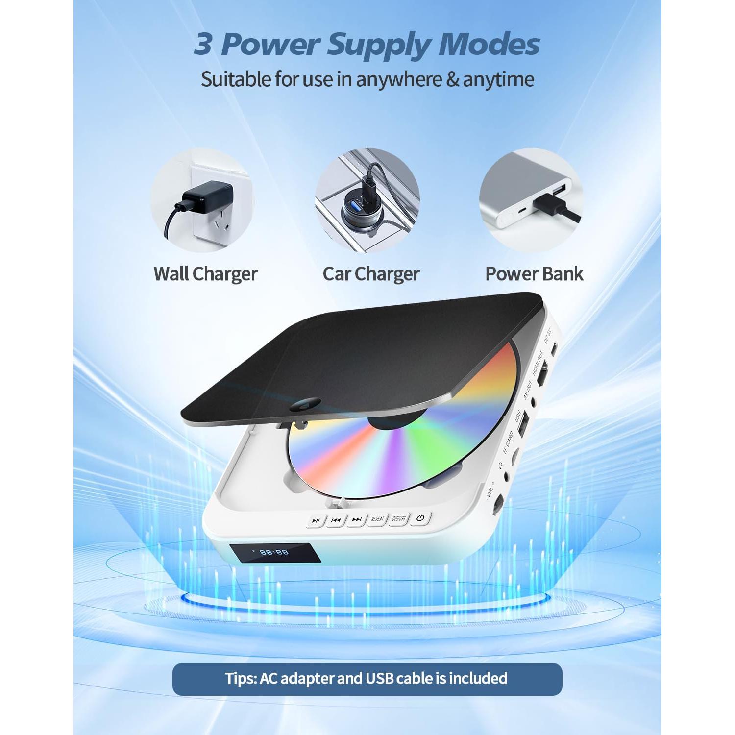 Reproductor de DVD DESOBRY Mini 1080P HDMI Compacto AV USB