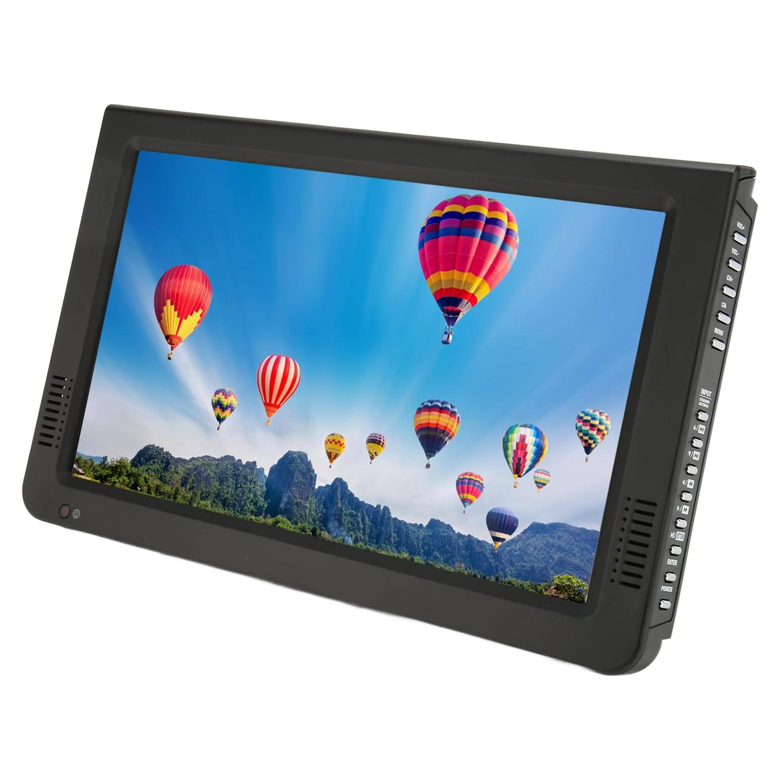 Diydeg 10 inch Portable TV with Antenna, 1080P ATSC TFT LED TV Built in Digital Tuner, VGA, USB, Input & Remote Control, Rechargeable Battery Operated Mini TV for Kids Car Travel