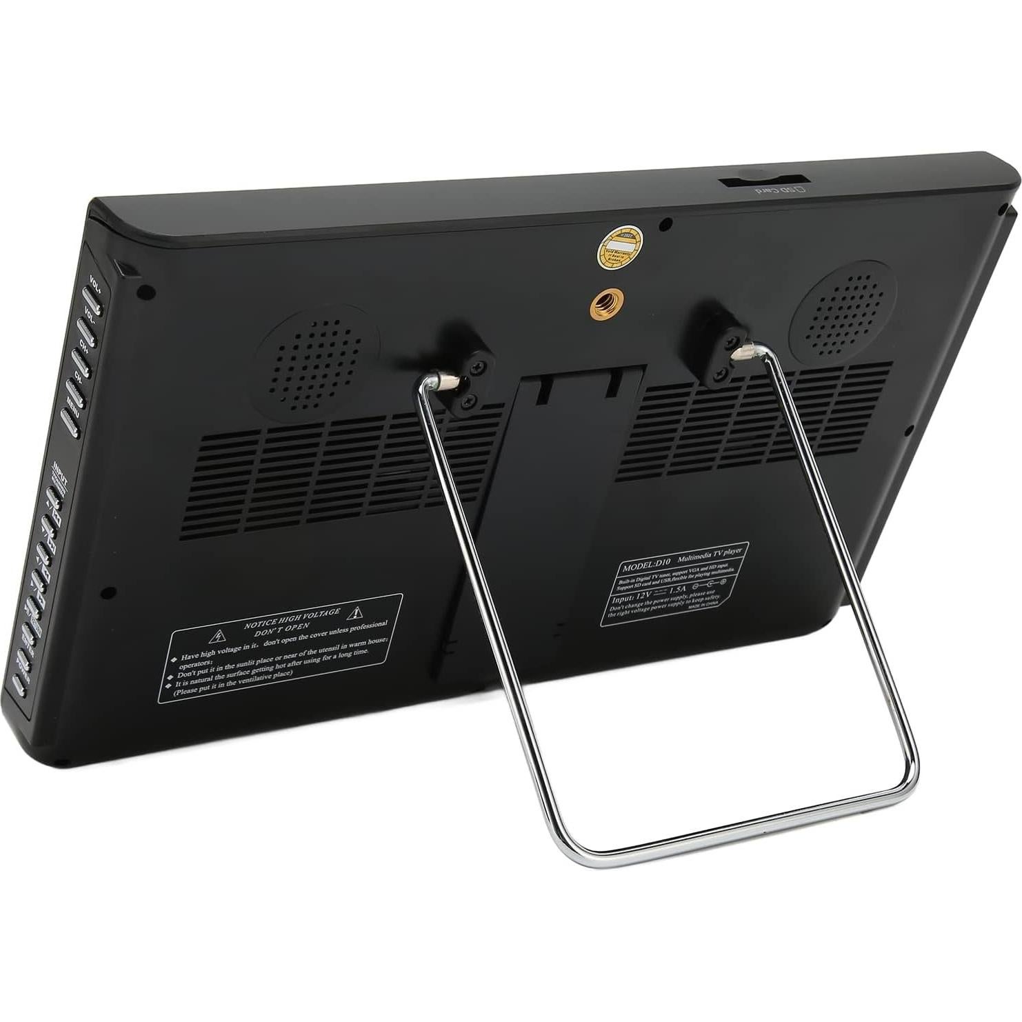 Diydeg 10 inch Portable TV with Antenna, 1080P ATSC TFT LED TV Built in Digital Tuner, VGA, USB, Input & Remote Control, Rechargeable Battery Operated Mini TV for Kids Car Travel