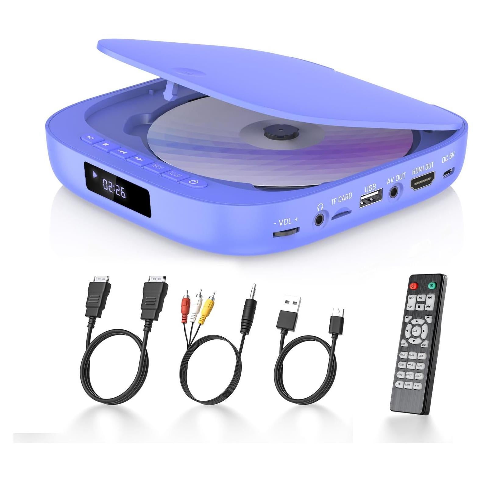 Reproductor de DVD Mini Desobry HDMI RCA 1080P Compacto