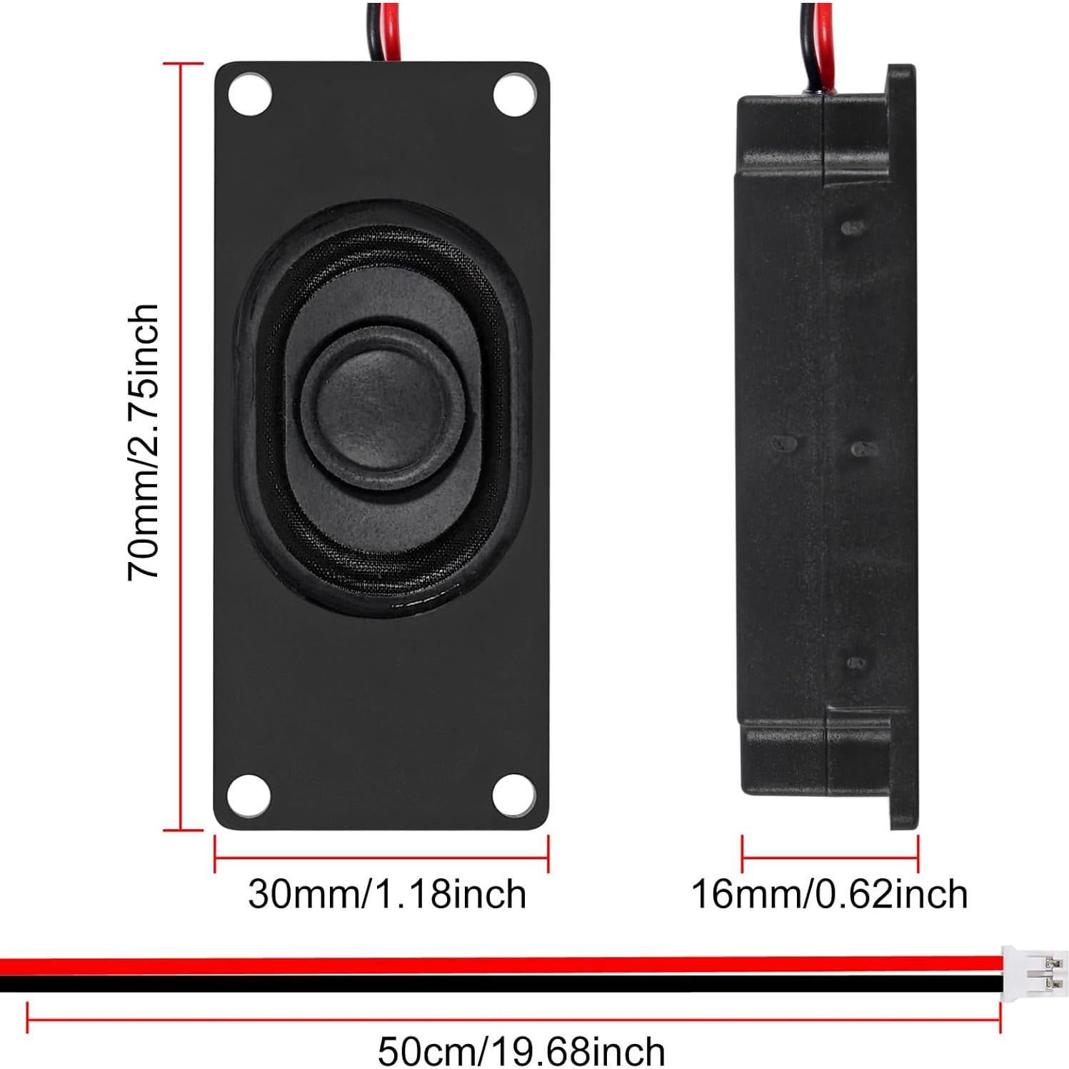 4 Mini Altavoces 3W 8 Ohm JUZITAO para Proyectos Electrónicos