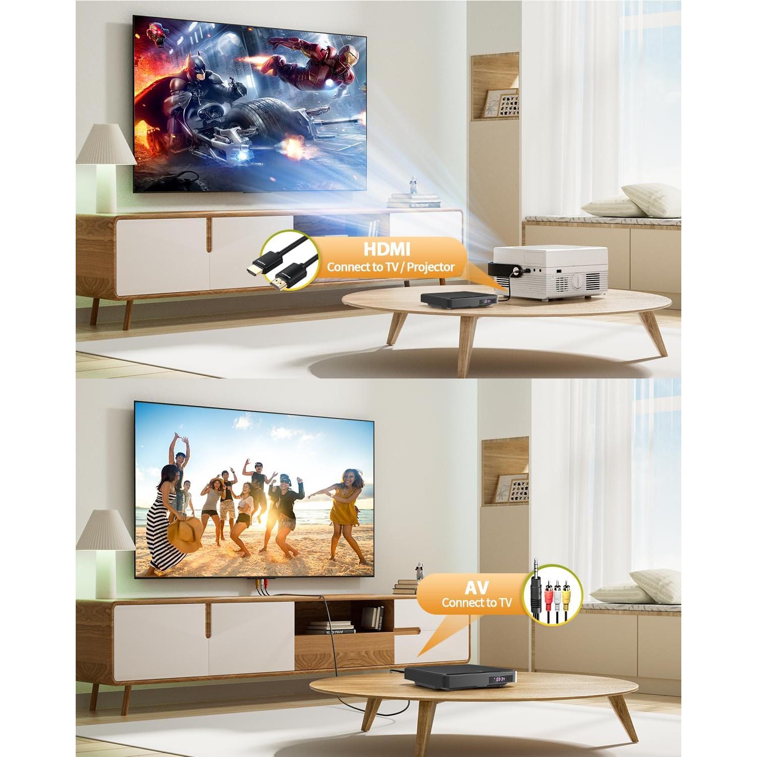 Reproductor de DVD Arafuna HDMI Compacto para TV - Todas las Regiones