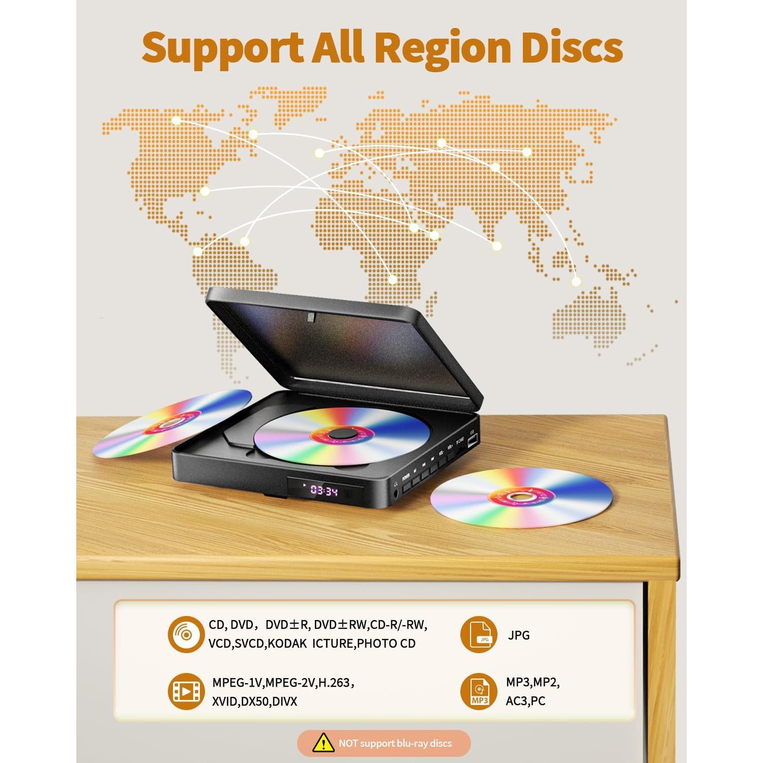 Reproductor de DVD Arafuna HDMI Compacto para TV - Todas las Regiones