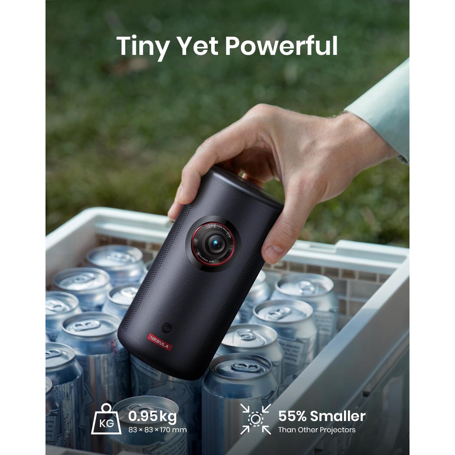 Proyector Láser Anker NEBULA Capsule 3 con Google TV 120"