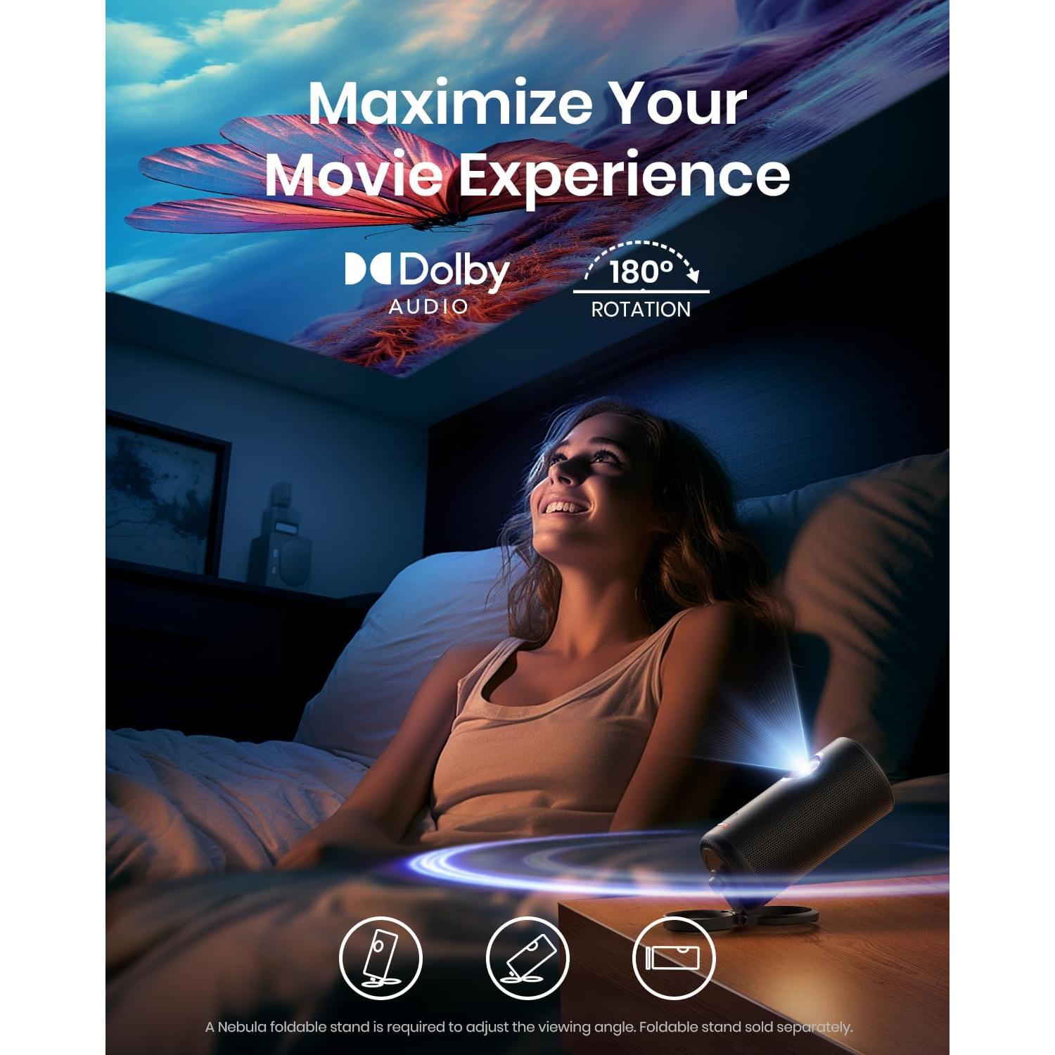 Proyector Láser Anker NEBULA Capsule 3 con Google TV 120"