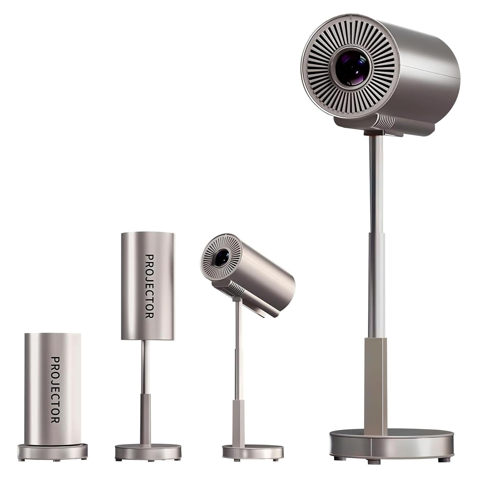 Proyector Mini UN UNITEDTIME 1080p 4K WiFi Bluetooth Oro Rosa