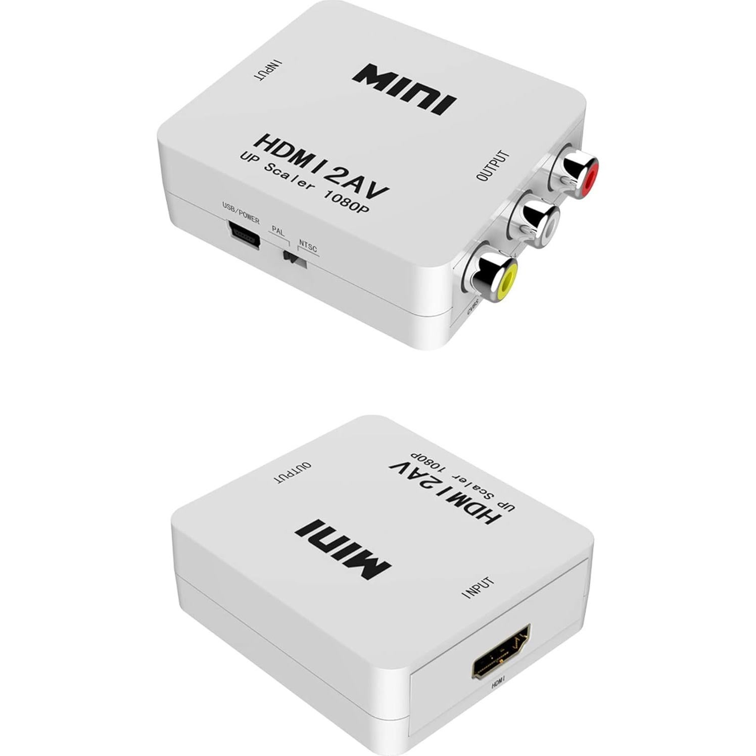 Adaptador HDMI a RCA AV TXY 1080p Blanco CVBS